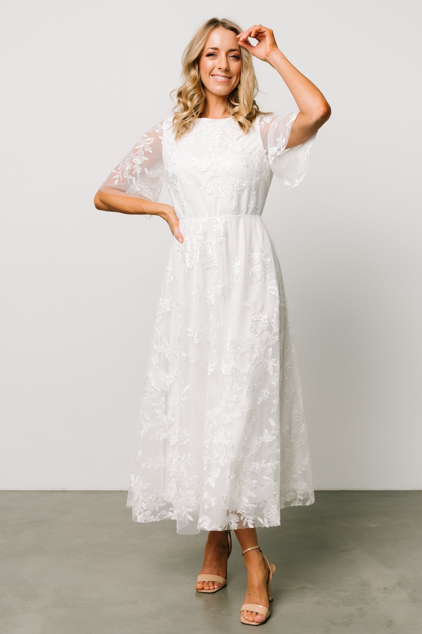 Arabella Embroidered Tulle Maxi Dress | White New Styles For Sale