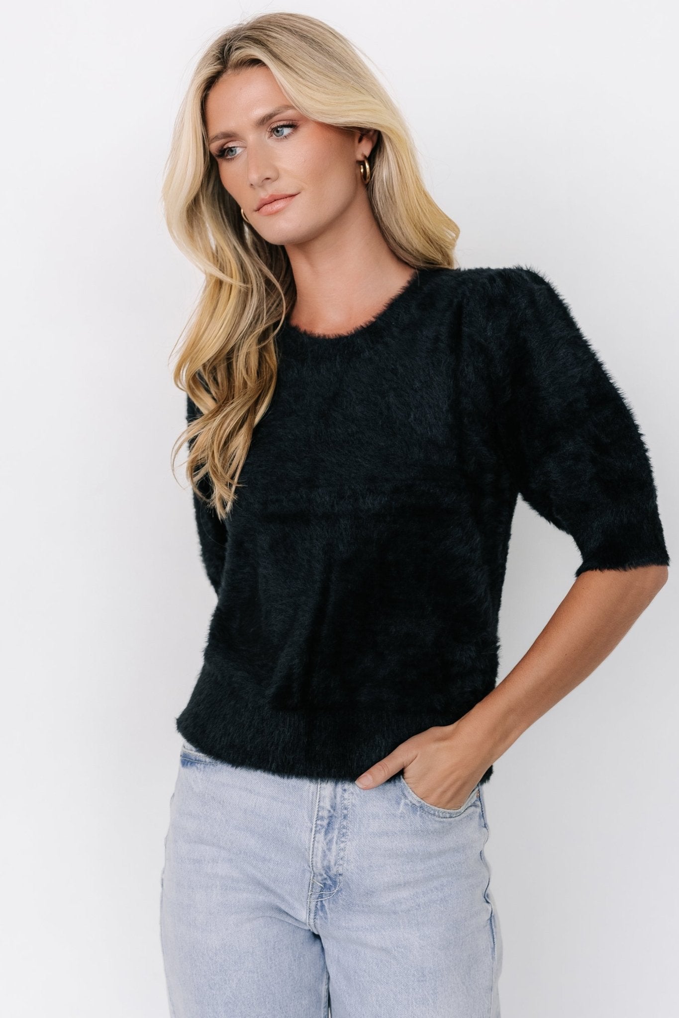 Vail Sweater Top | Black Free Shipping Genuine