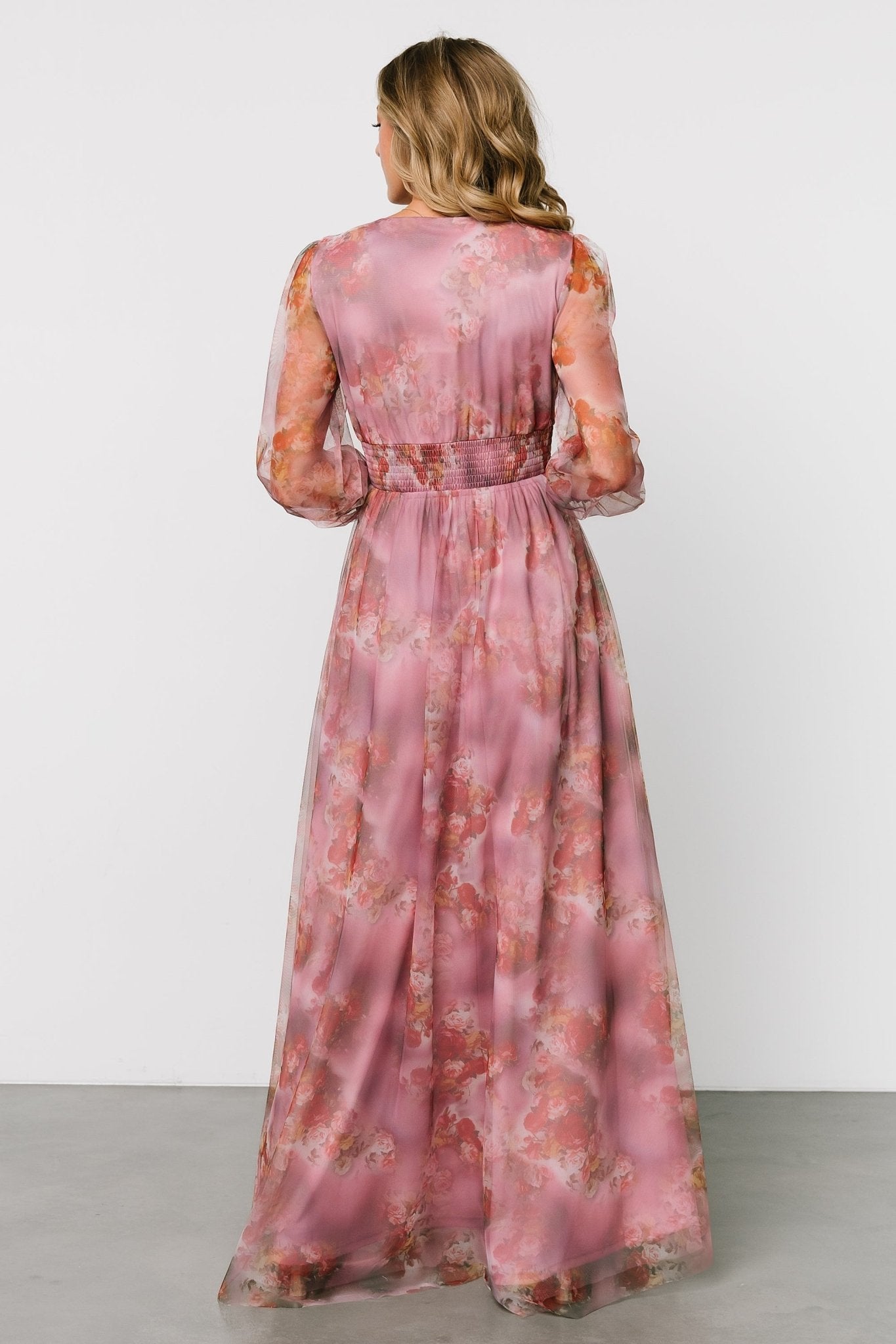 Layla Tulle Maxi Dress | Dusty Orchid Floral Free Shipping Good Selling