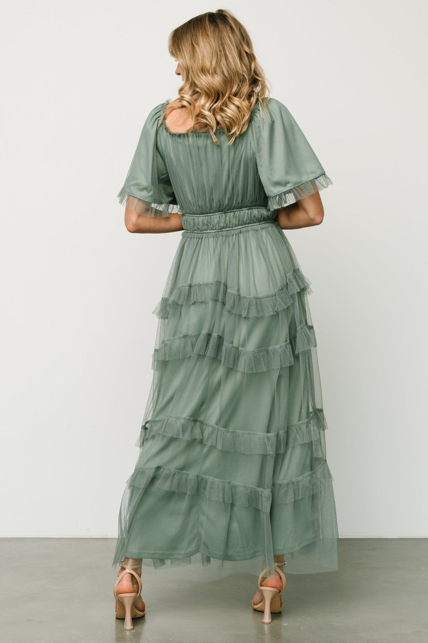 Magdalena Tulle Maxi Dress | Eucalyptus Big Sale Sale Online