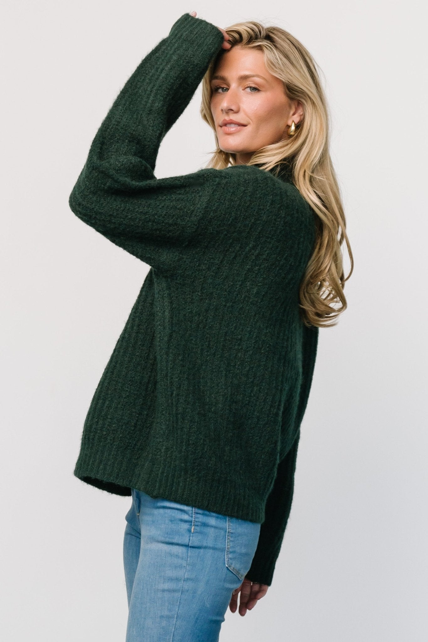 Fallon Sweater | Dark Green Best Place Online