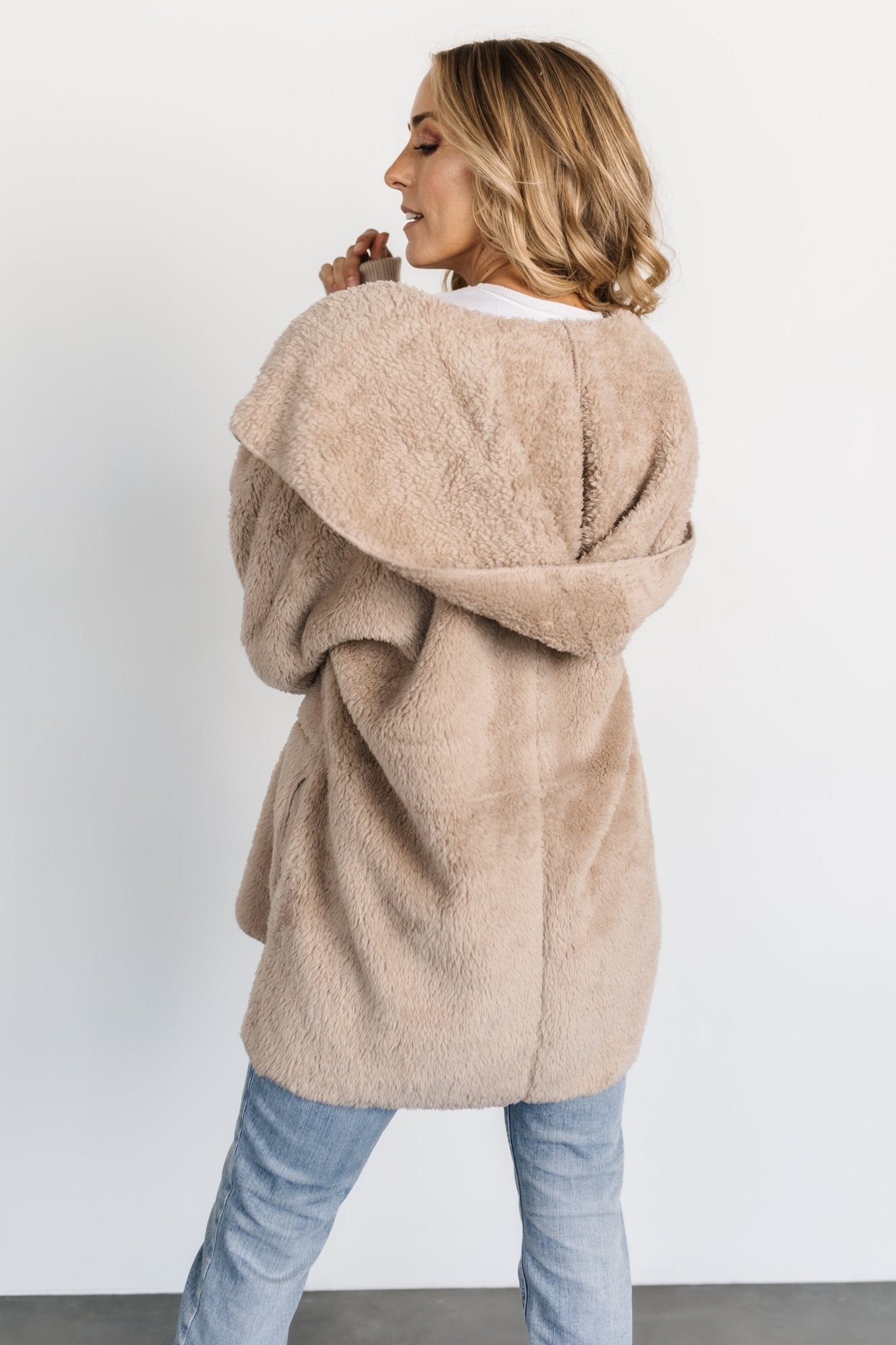 Melrose Teddy Jacket | Taupe Sale Deals