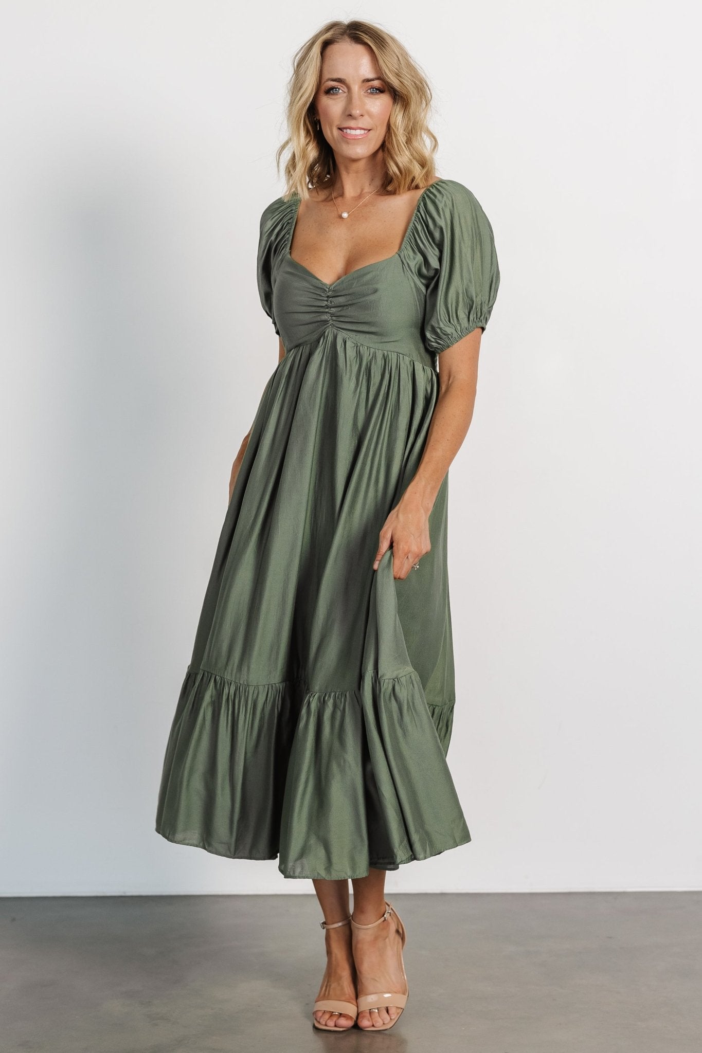 Annalisa Midi Dress | Olive Excellent