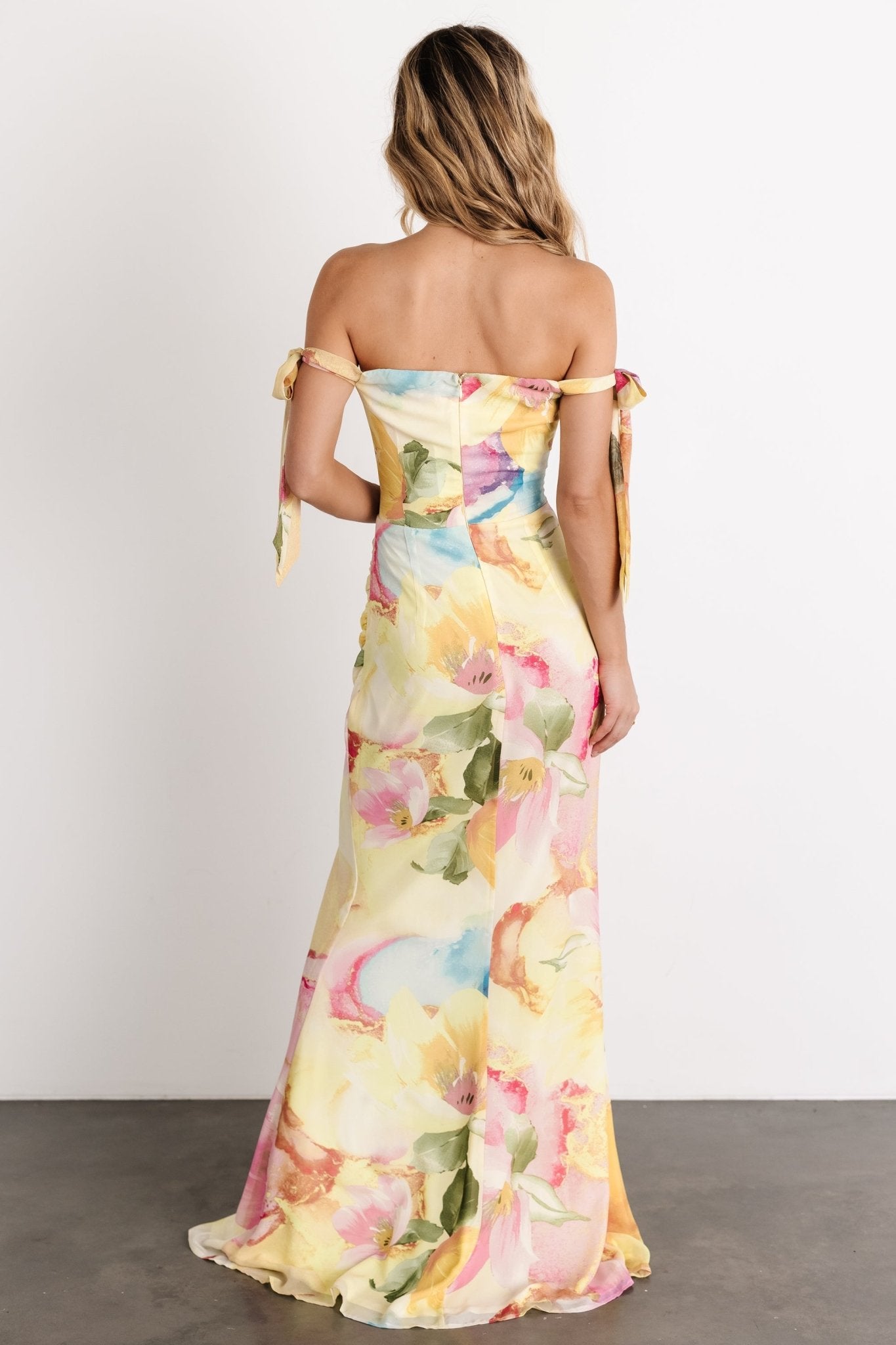 Allegra Off Shoulder Maxi Dress | Multi Floral Sale Official