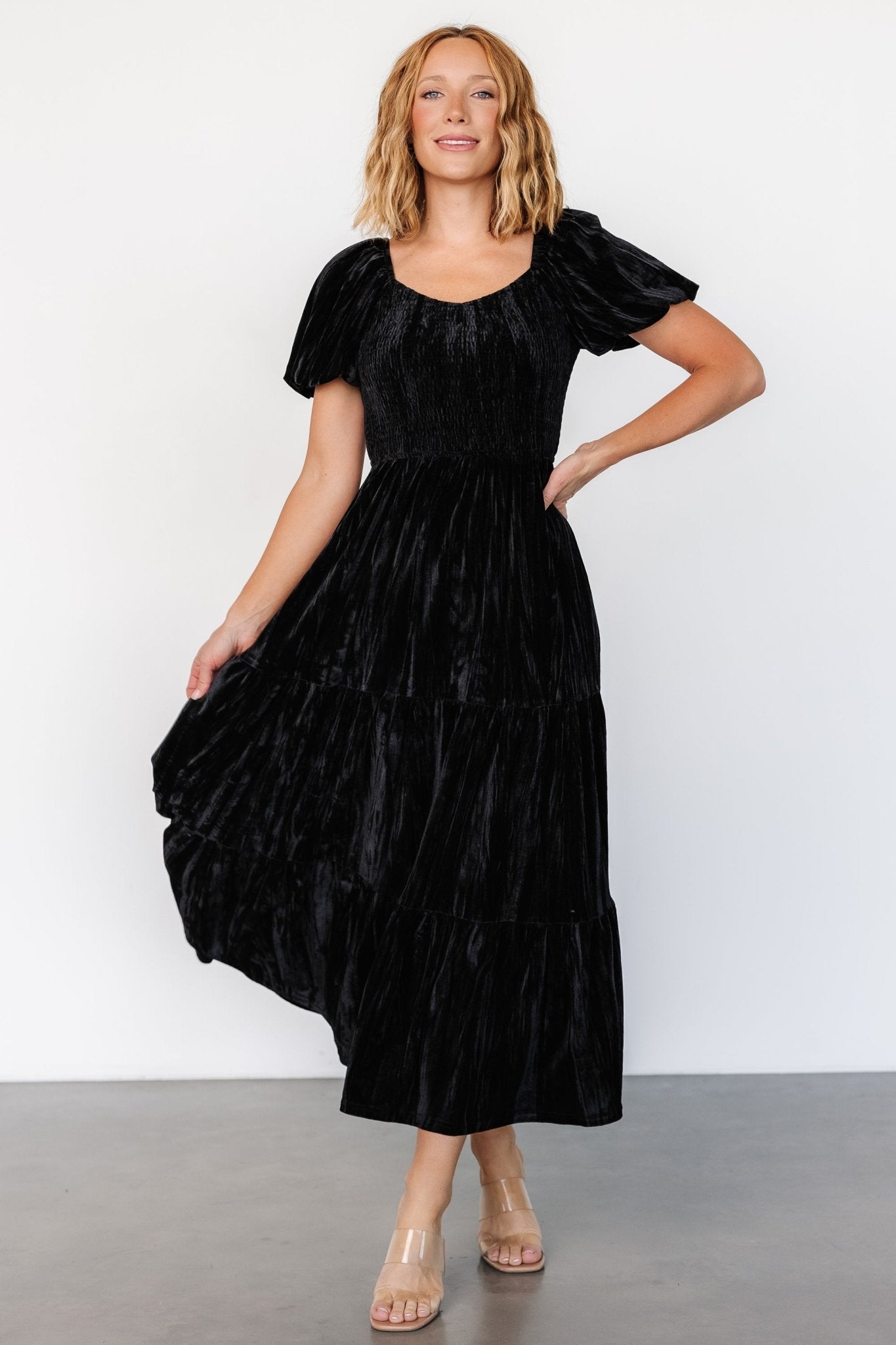 Colleen Velvet Maxi Dress | Black Best Pices