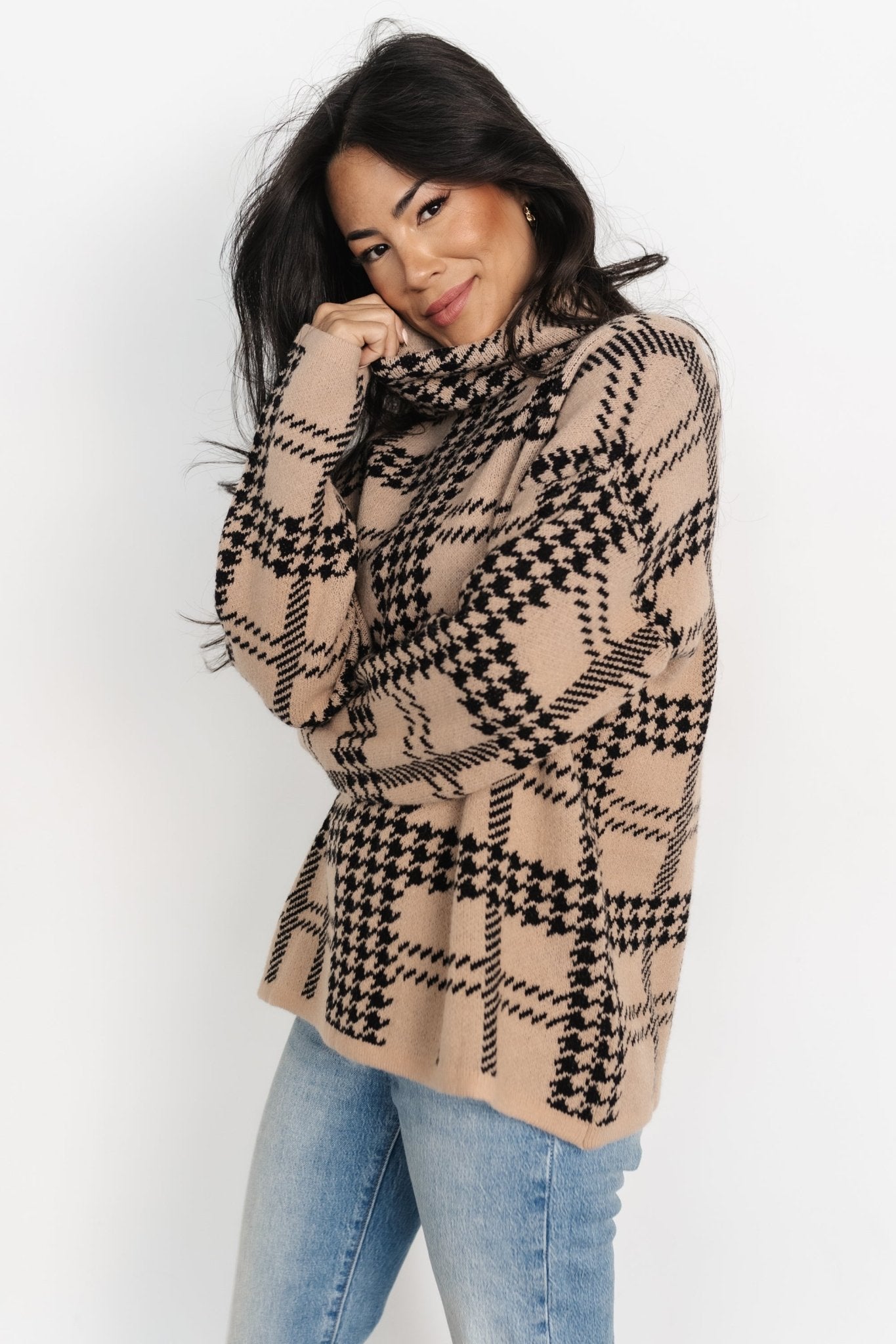 Alexander Turtleneck Sweater | Taupe + Black Cheap Sale Manchester