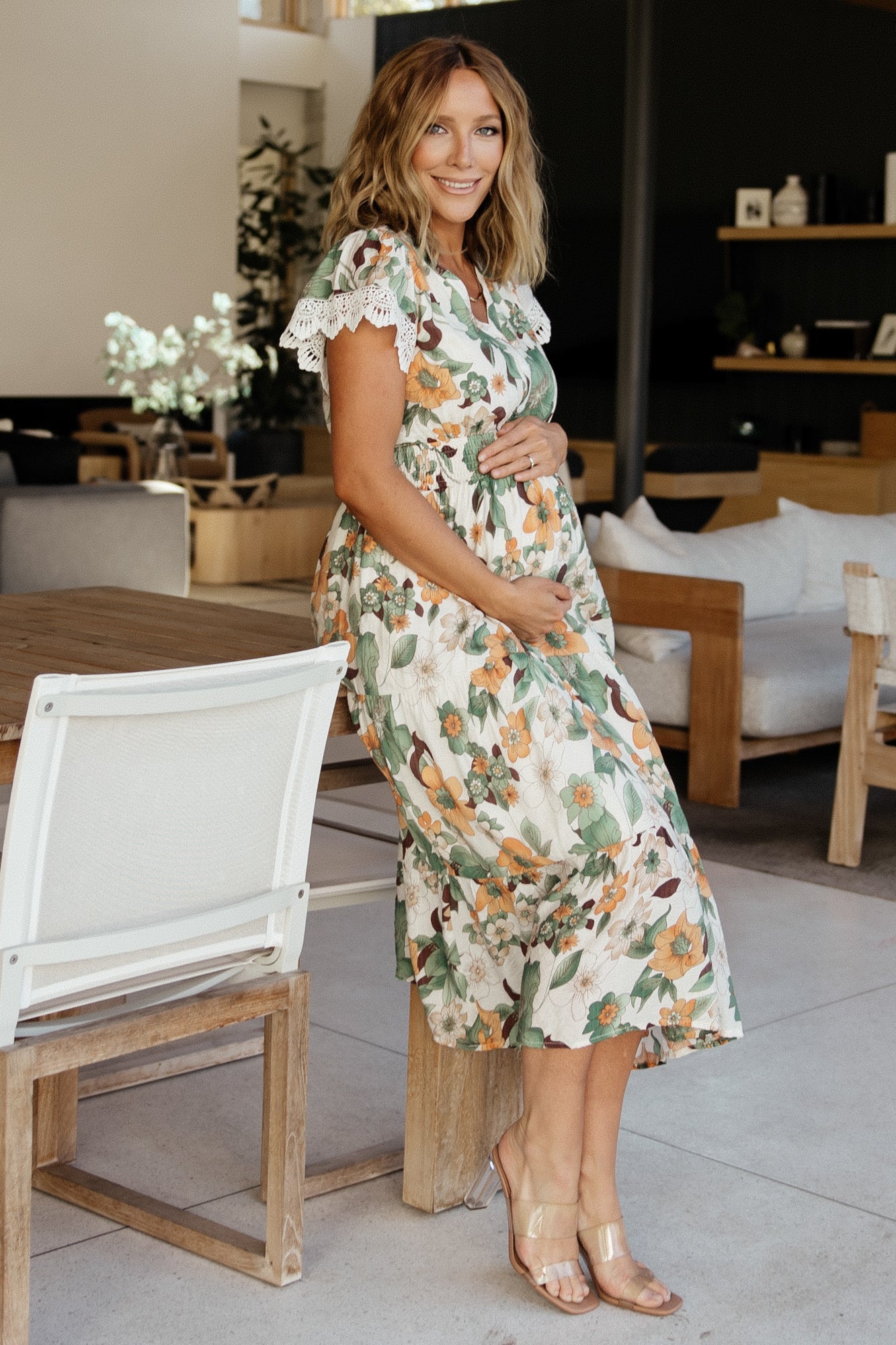 Aliyah Midi Dress | Green Floral Buy Cheap Perfect