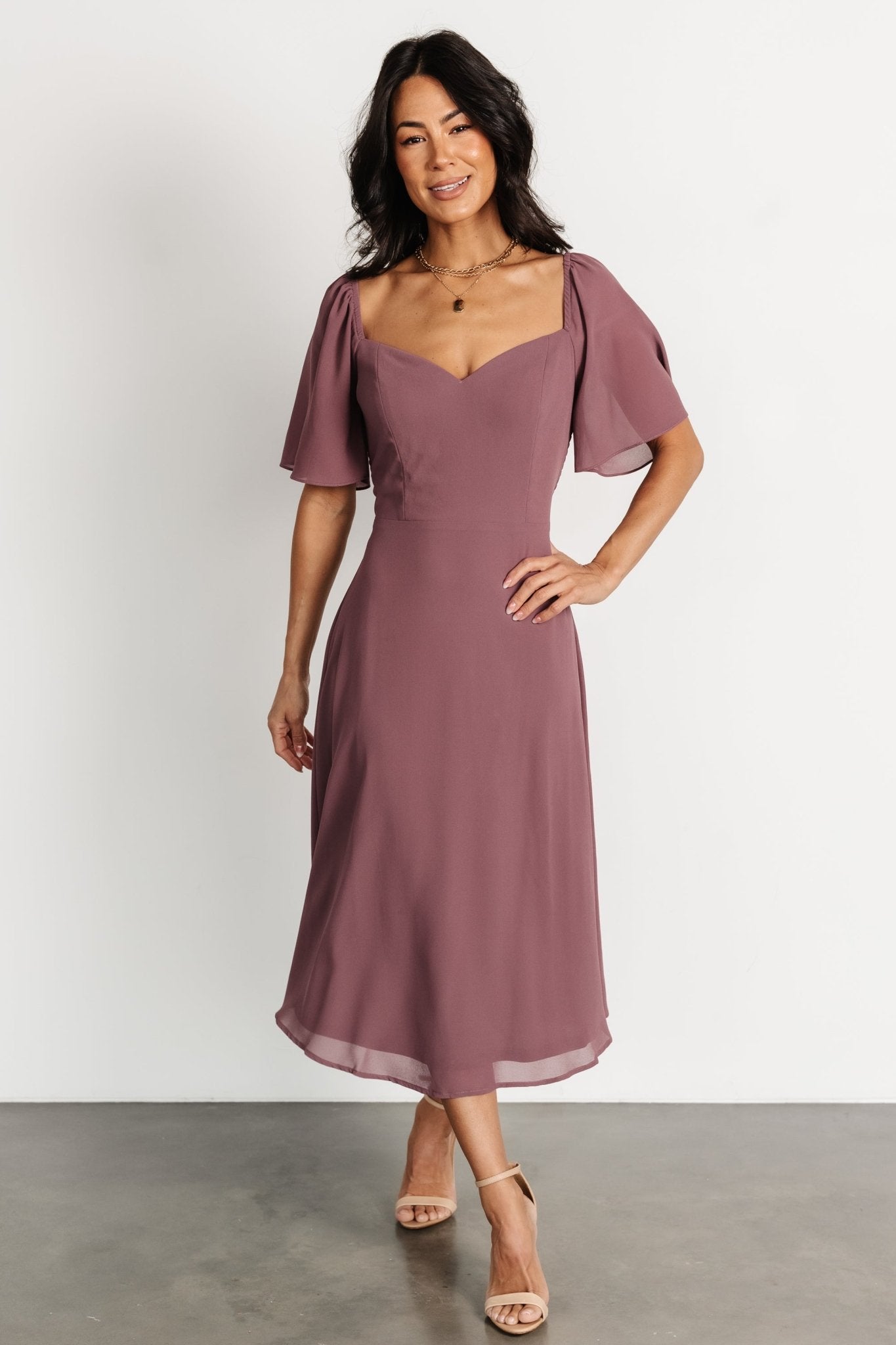 Colette Sweetheart Midi Dress | Vintage Plum Best Pices Sale Online