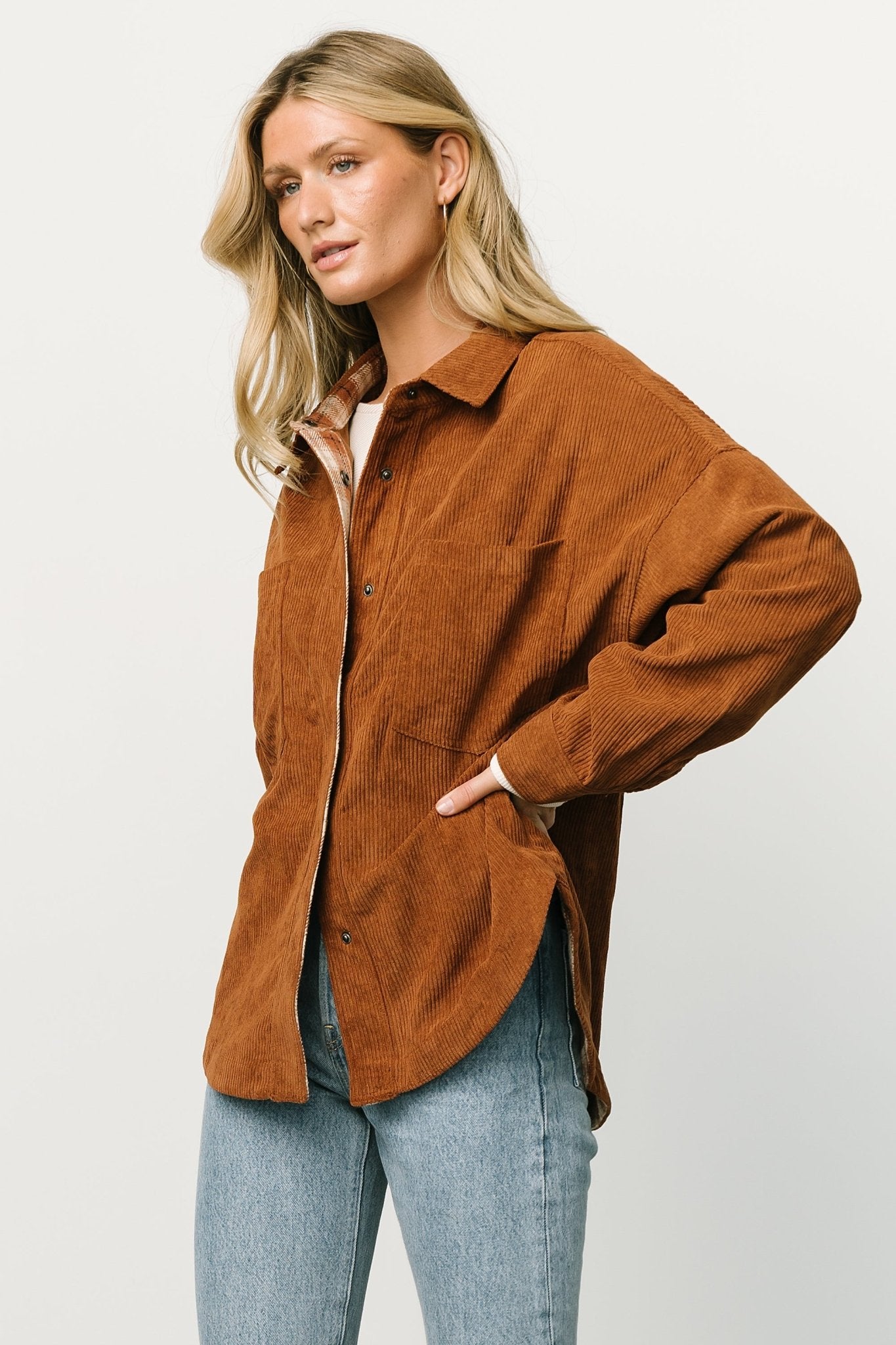 Davis Corduroy Shacket | Spice Visit For Sale