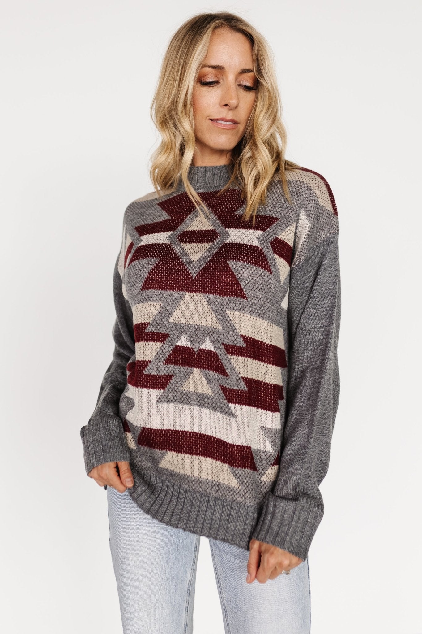 Lolo Knit Sweater | Gray Multi Clearance Outlet