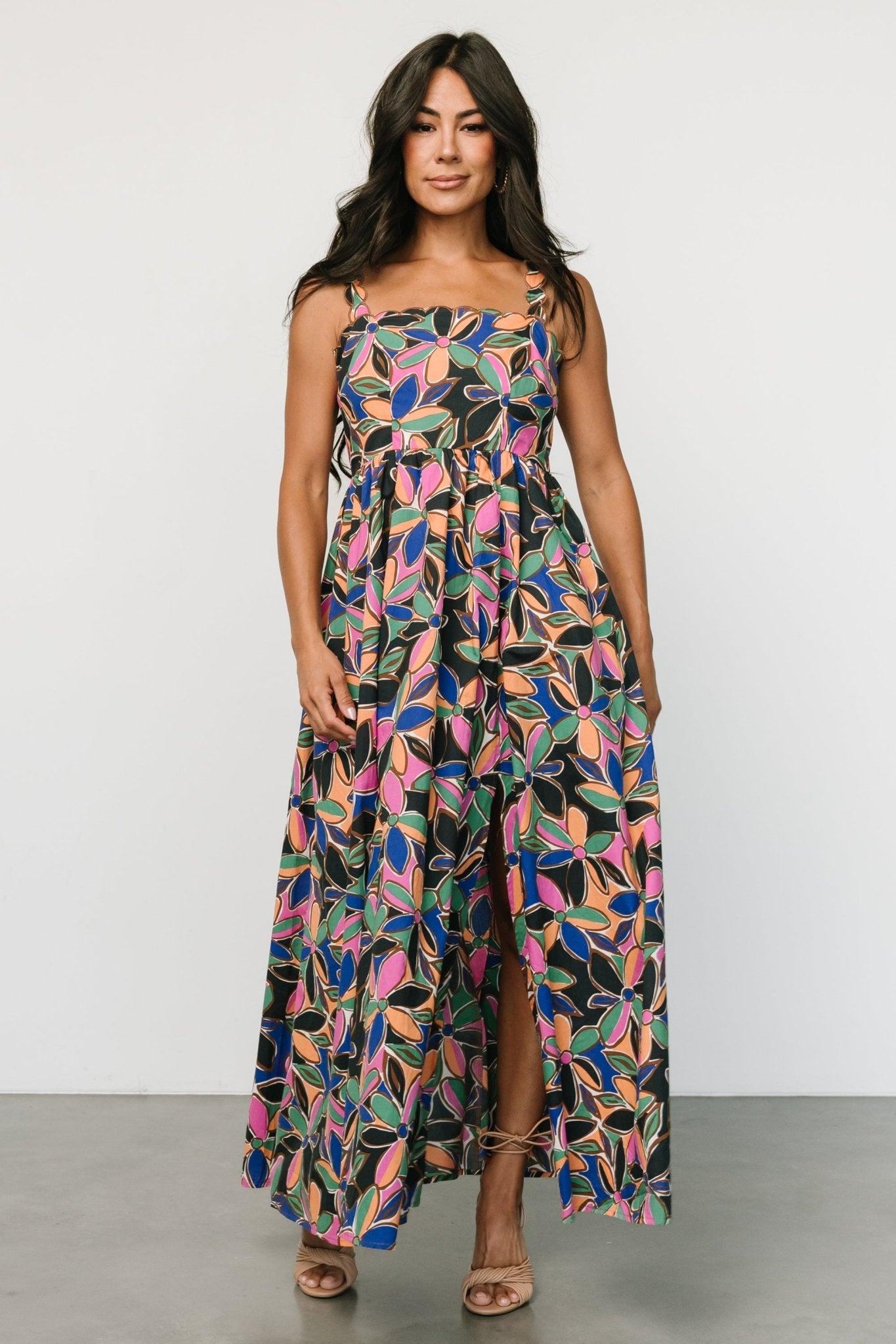 Frida Tank Maxi Dress | Multi Print Clearance Factory Outlet