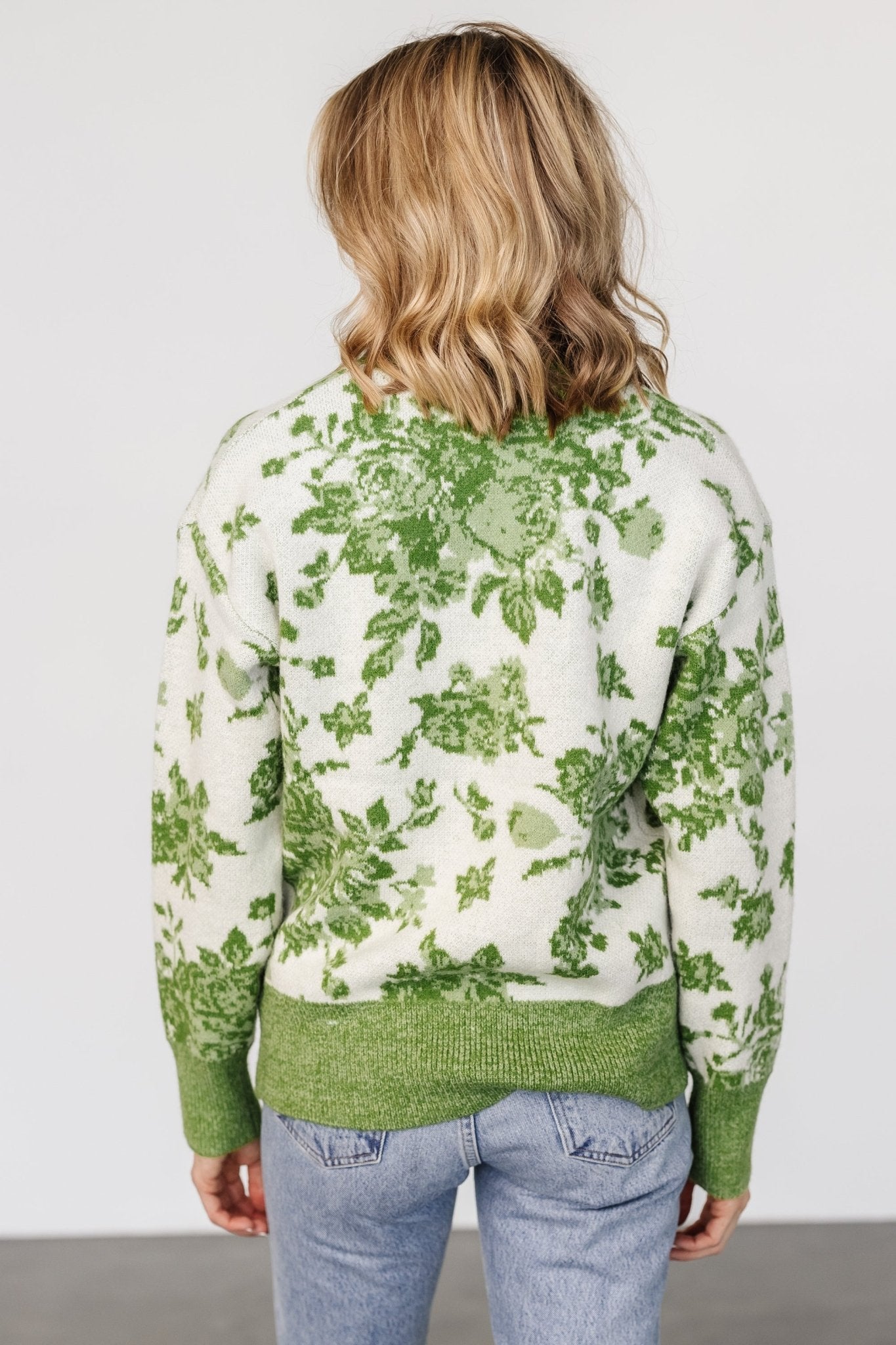 Legend Sweater | Light Green Print Outlet Newest