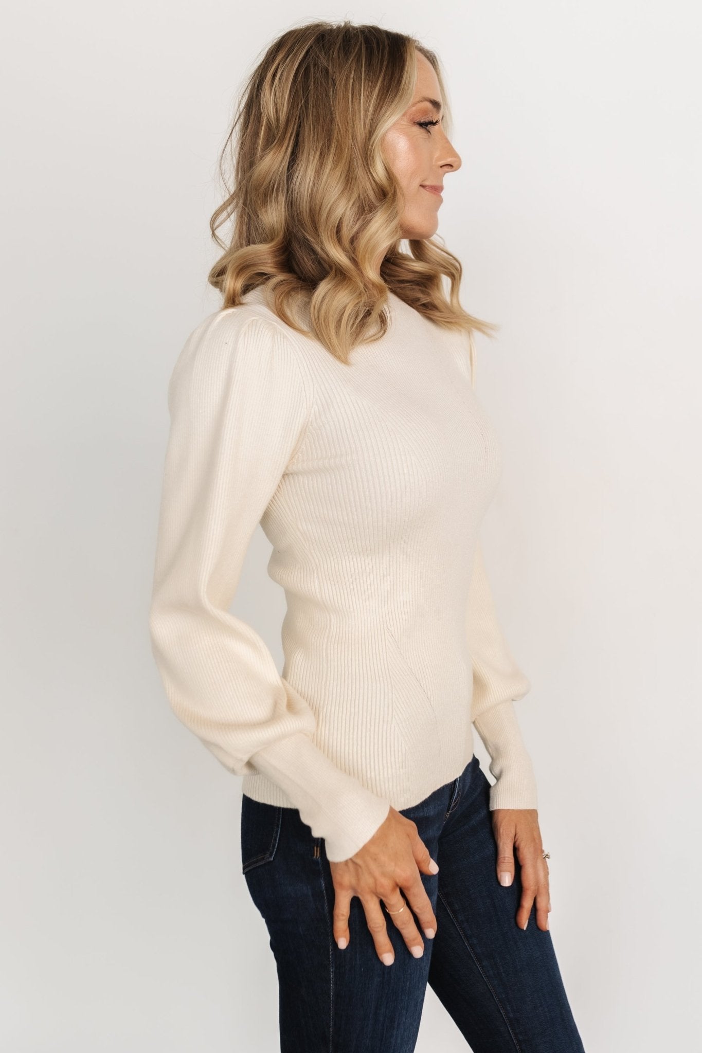 Lilou Rib Knit Sweater | Ivory Low Pice Fee Shipping Cheap Online