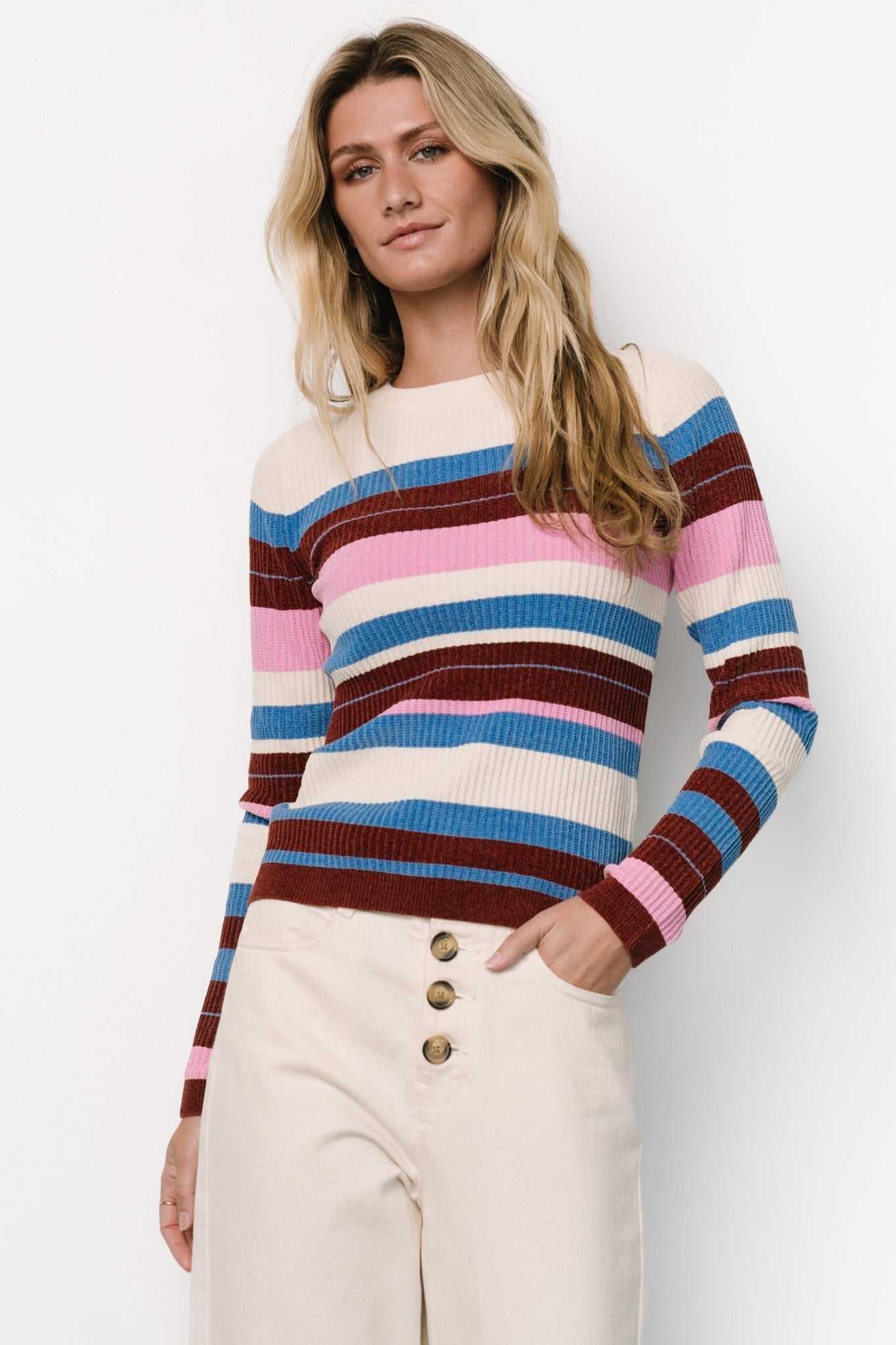 Milwaukee Striped Sweater | Orchid Multi Brand New Unisex Sale Online