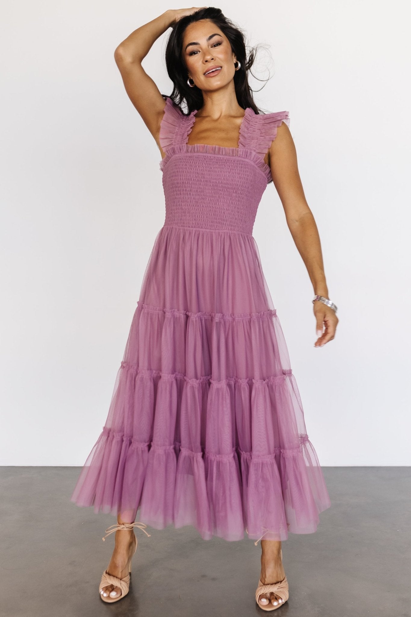 Emma Smocked Tulle Dress | Orchid Free Shipping Manchester Great Sale