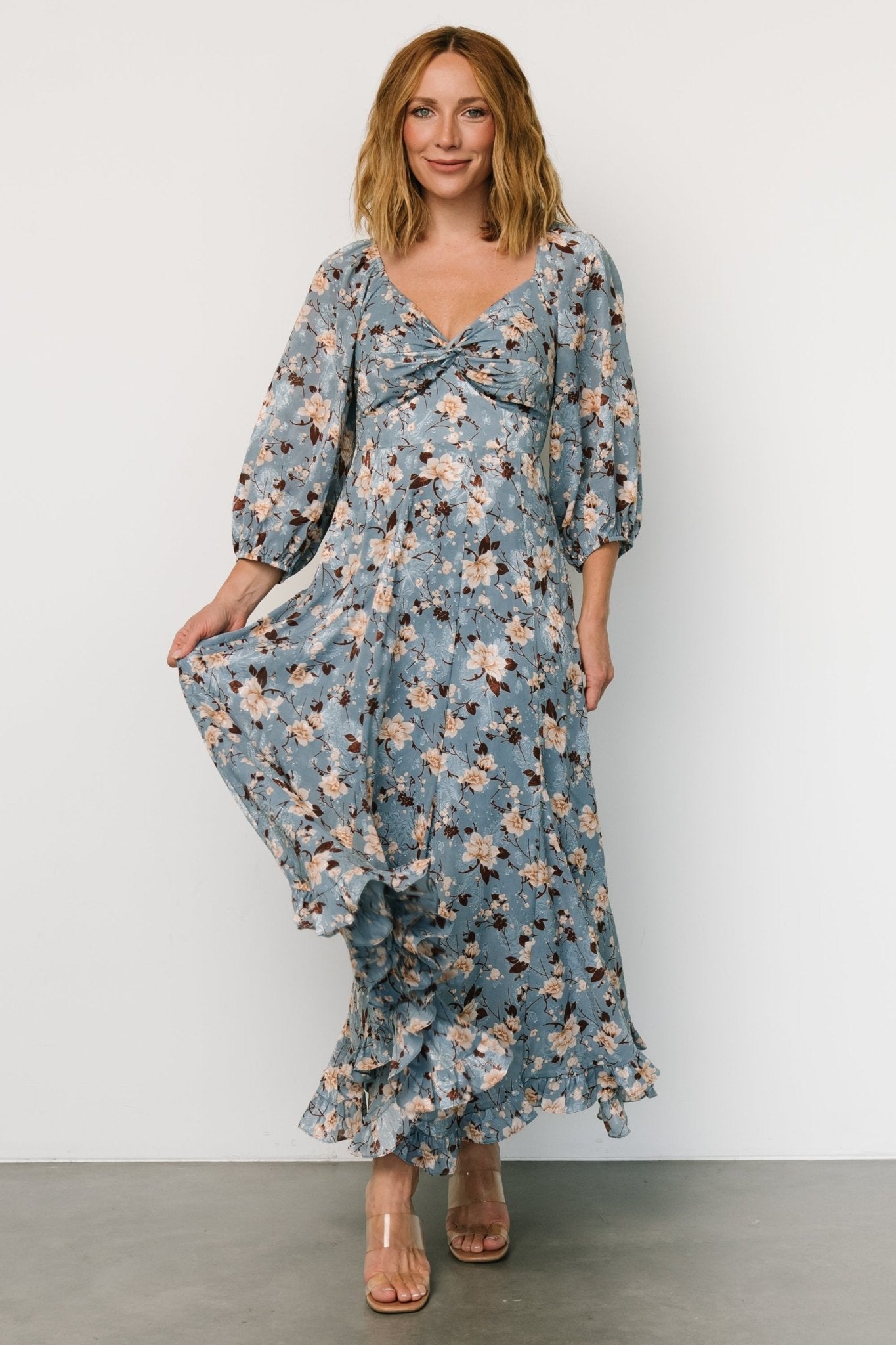 Estefania Maxi Dress | Blue + Peach Floral Sale Footlocker