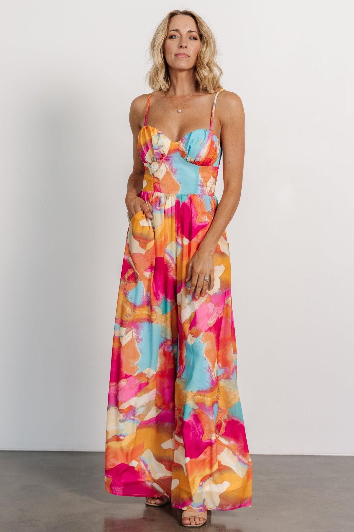 Shea Jumpsuit | Multi Print Outlet Best Sale