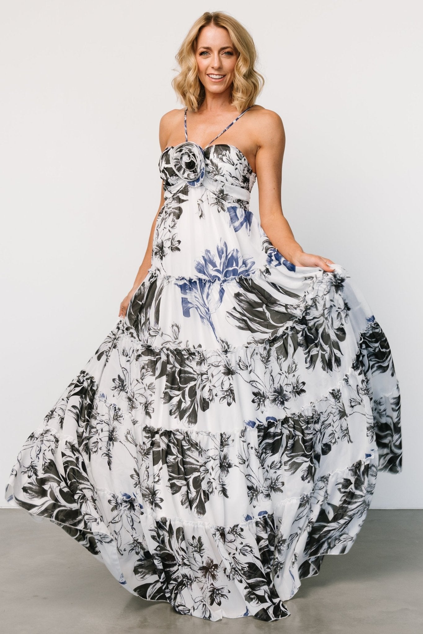 Charmaine Maxi Dress | Navy + Black Floral Clearance Online Amazon