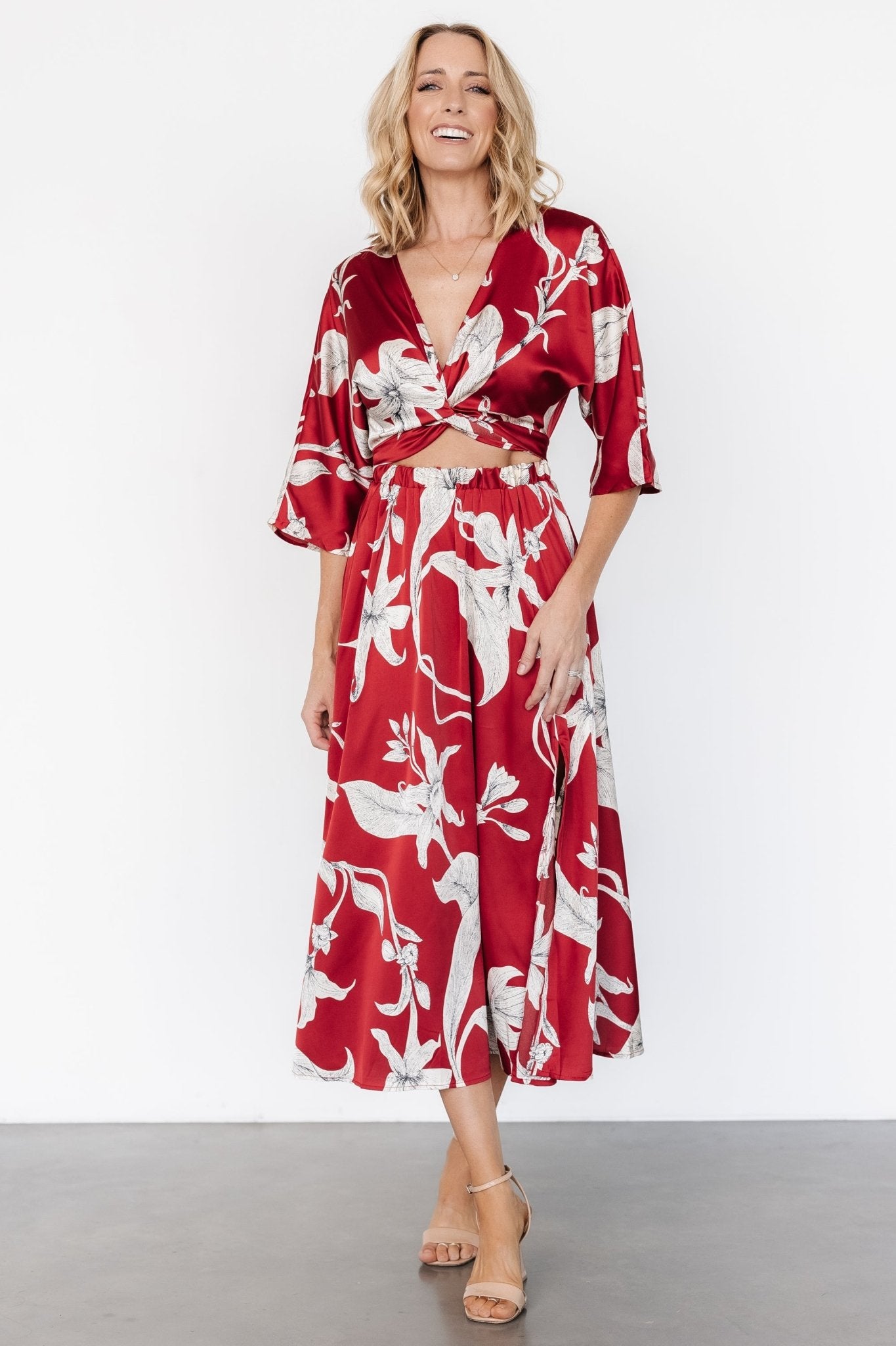 Avryll Front Tie Dress | Crimson Get To Buy For Sale