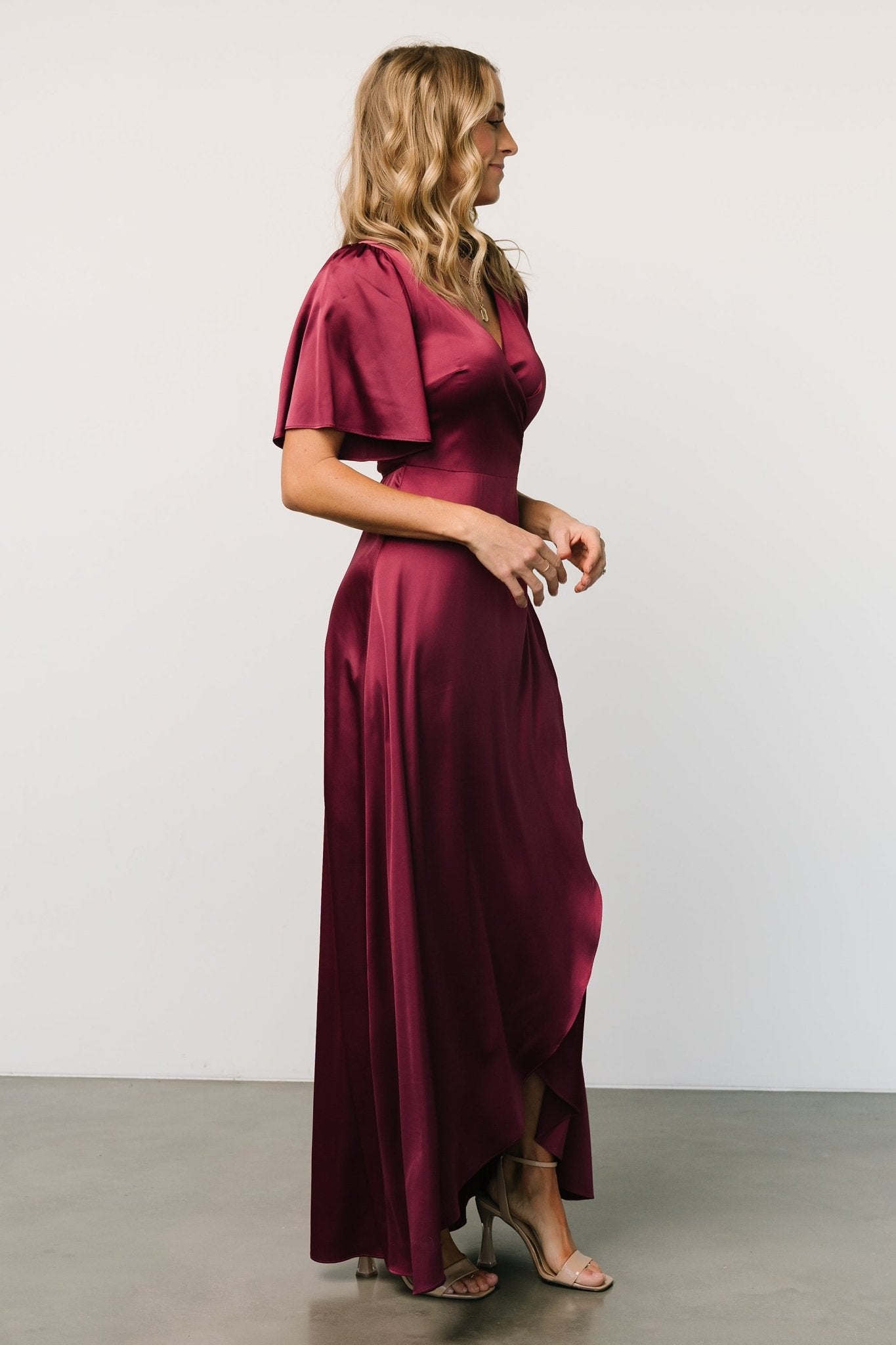 Vara Satin Maxi Wrap Dress | Mulberry Cheap Shop