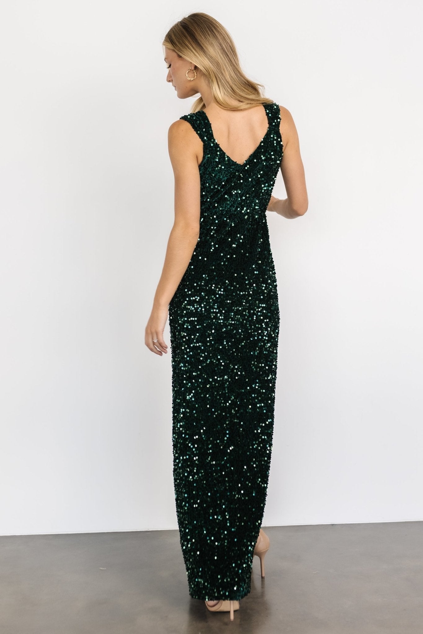 Marilyn Sequin Maxi Gown | Emerald Free Shipping Nicekicks