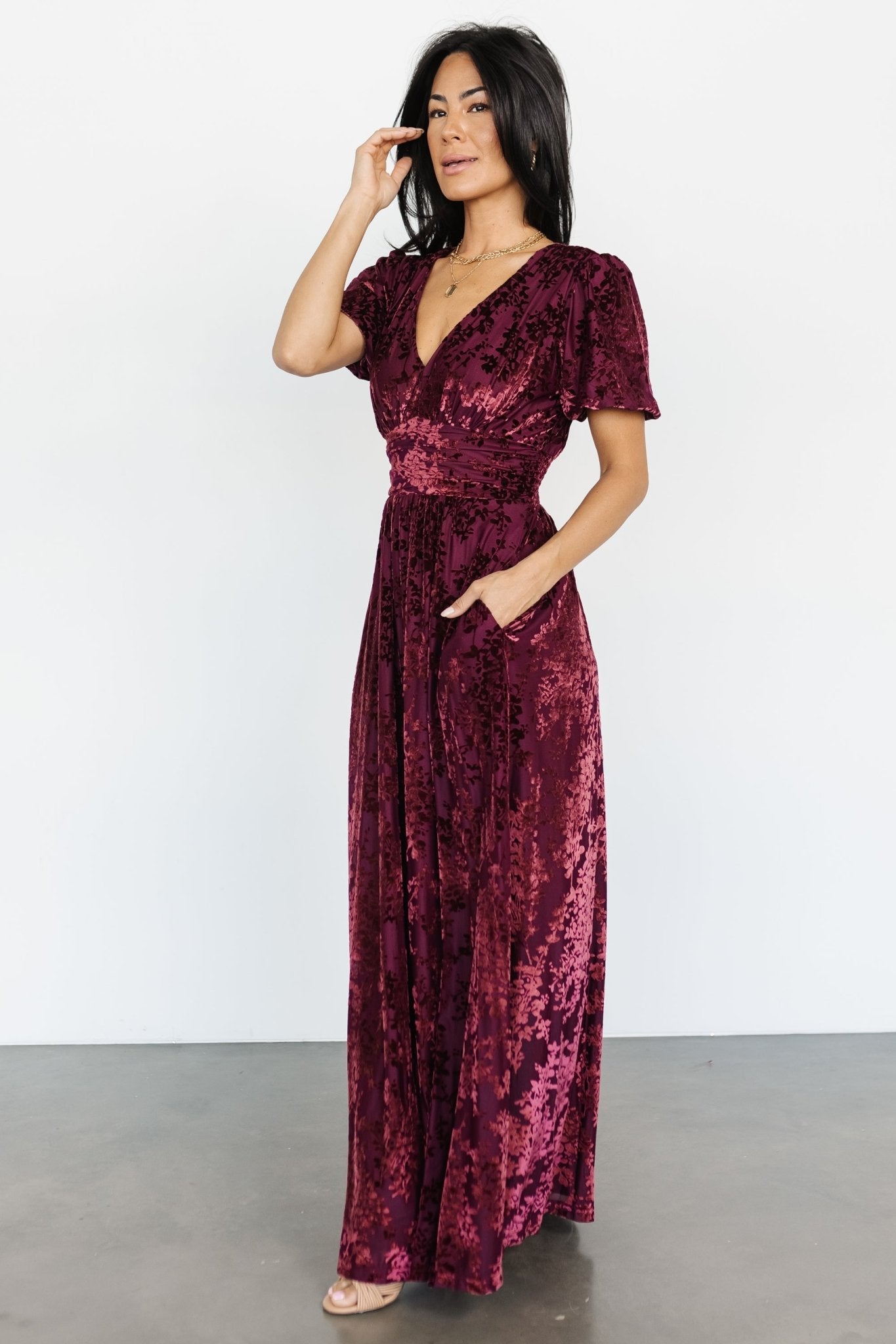 Leslie Velvet Maxi Dress | Mulberry Cheap Sale 2025 New