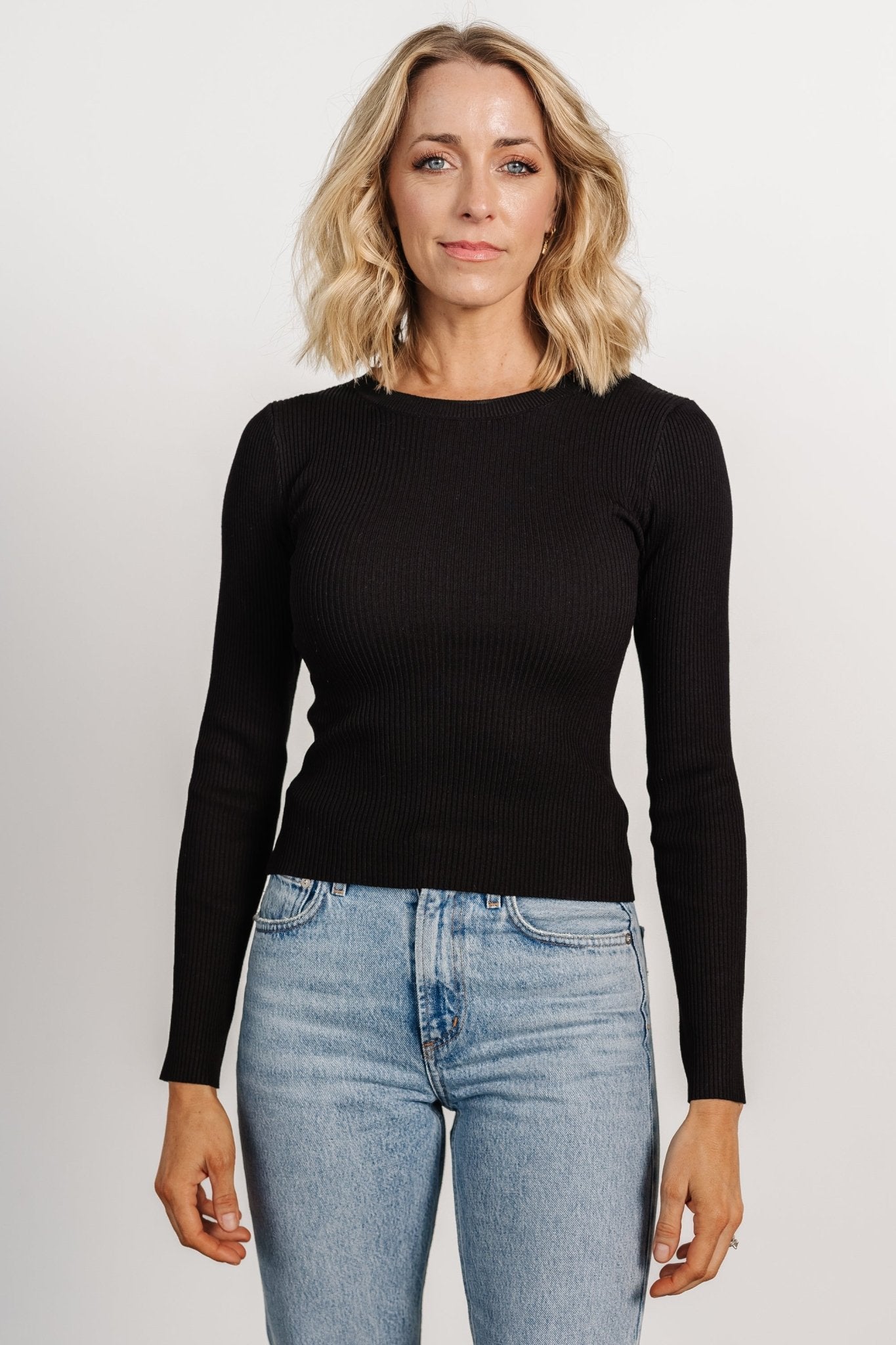 Sora Ribbed Top | Black Clearance Fast Delivery