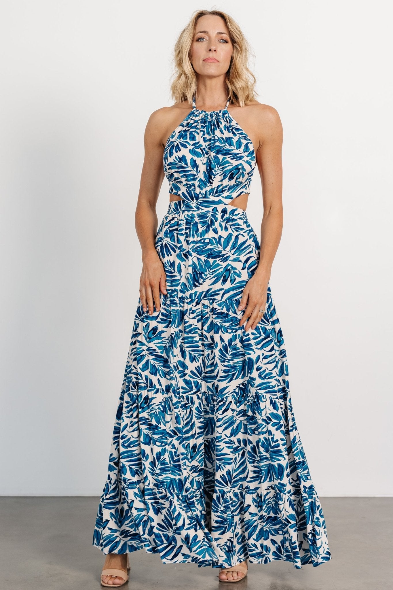 Brett Halter Maxi Dress | Cobalt Print 2025 Cheap Online