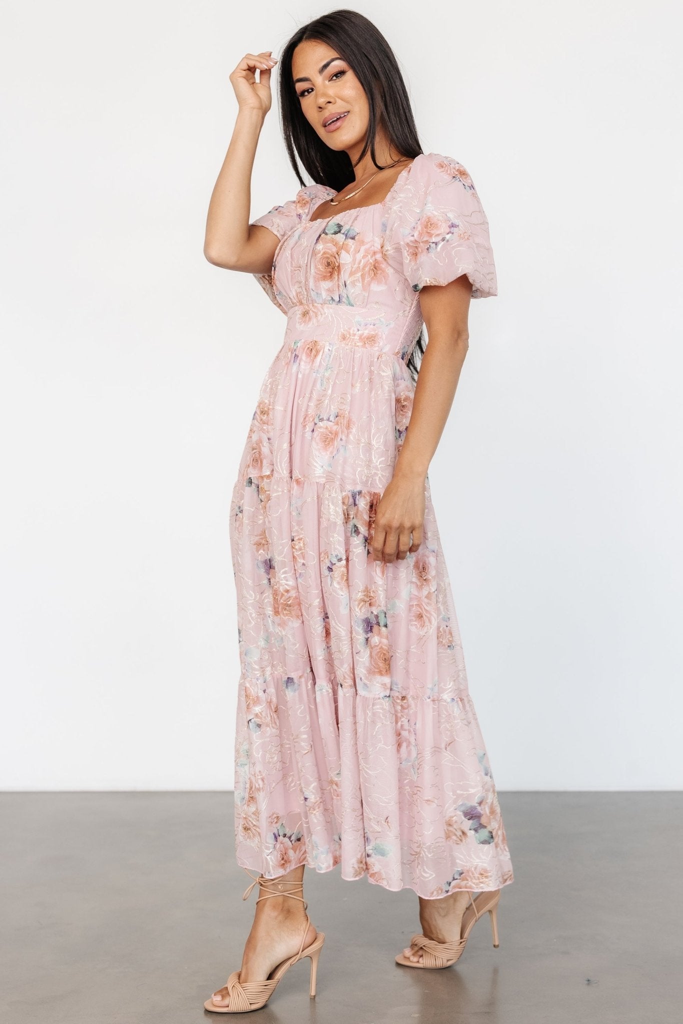 Annabeth Midi Dress | Blush Floral Cheap Best