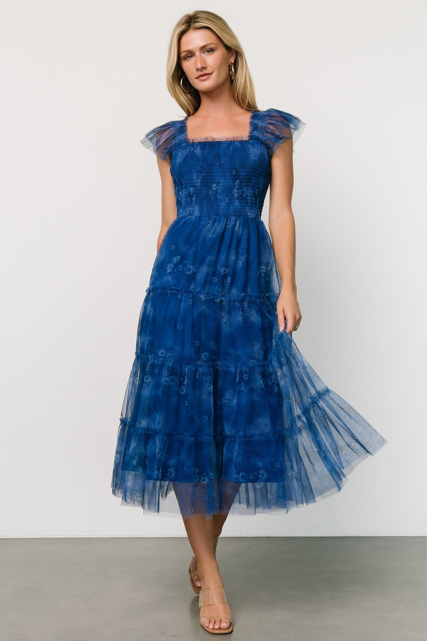 Clementine Tulle Midi Dress | Cobalt Discount Sale Online