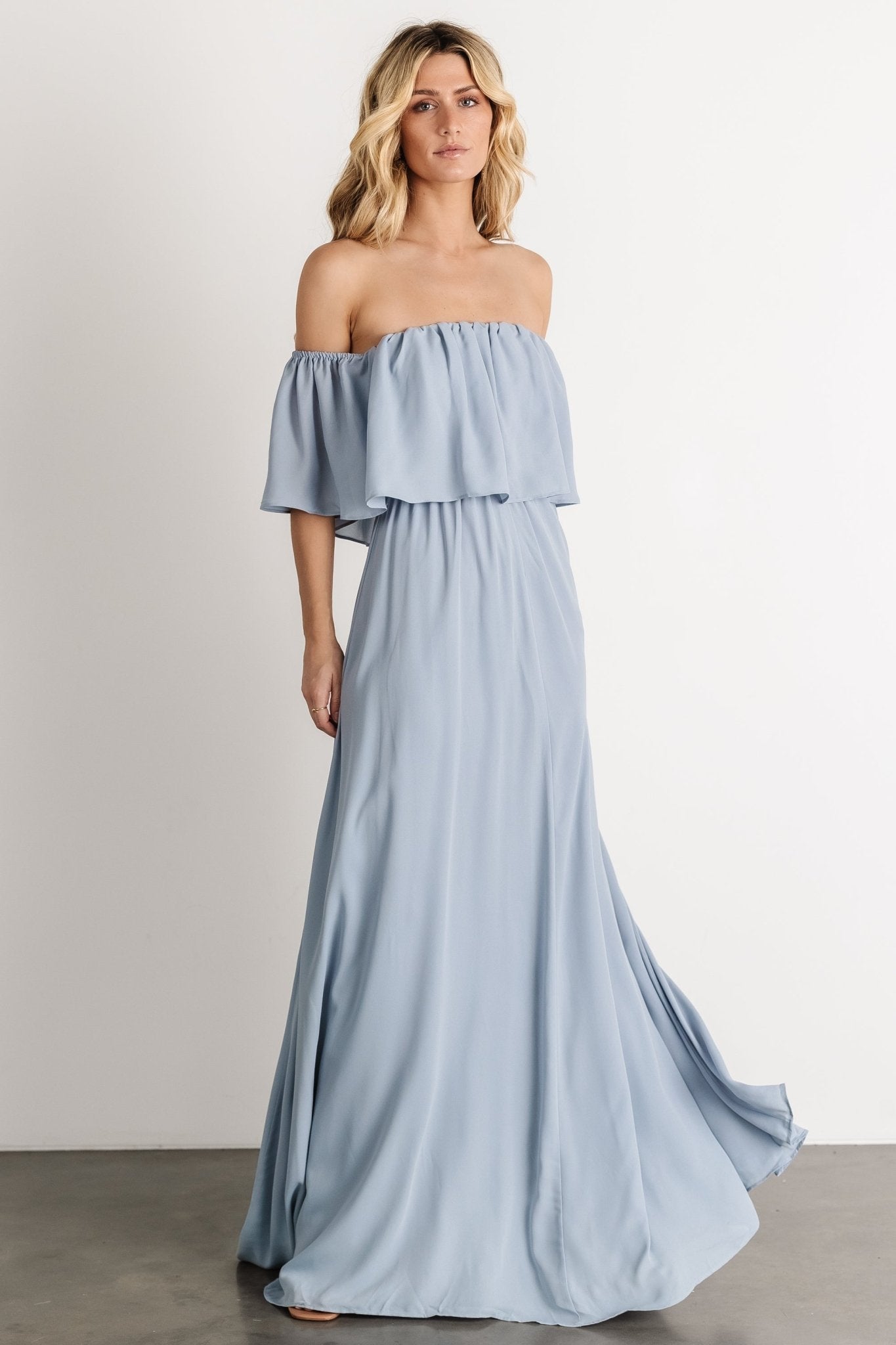 Diana Off Shoulder Maxi Dress | Light Blue Visit Cheap Pice