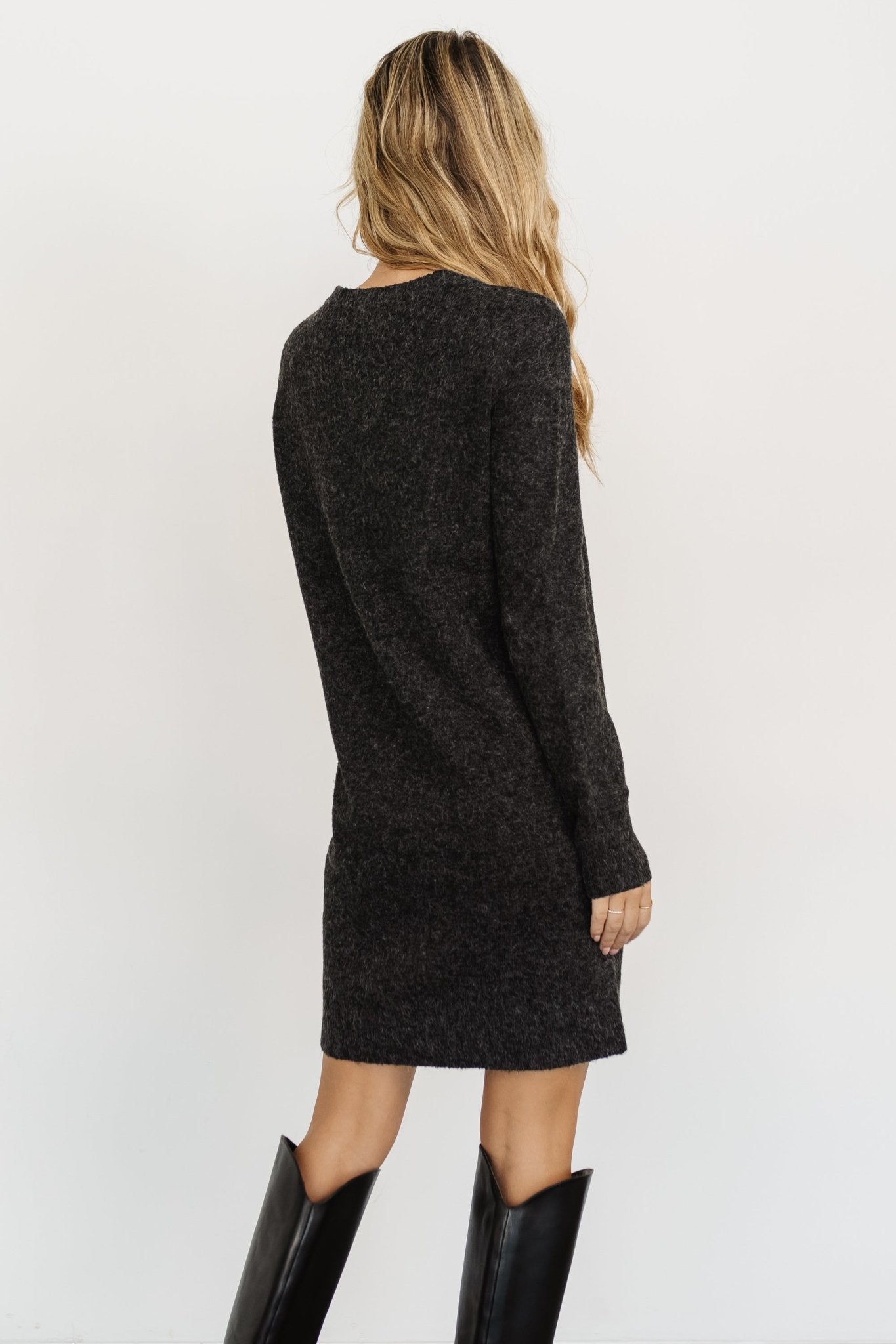 Miller Sweater Dress | Charcoal Black Free Shipping Popular