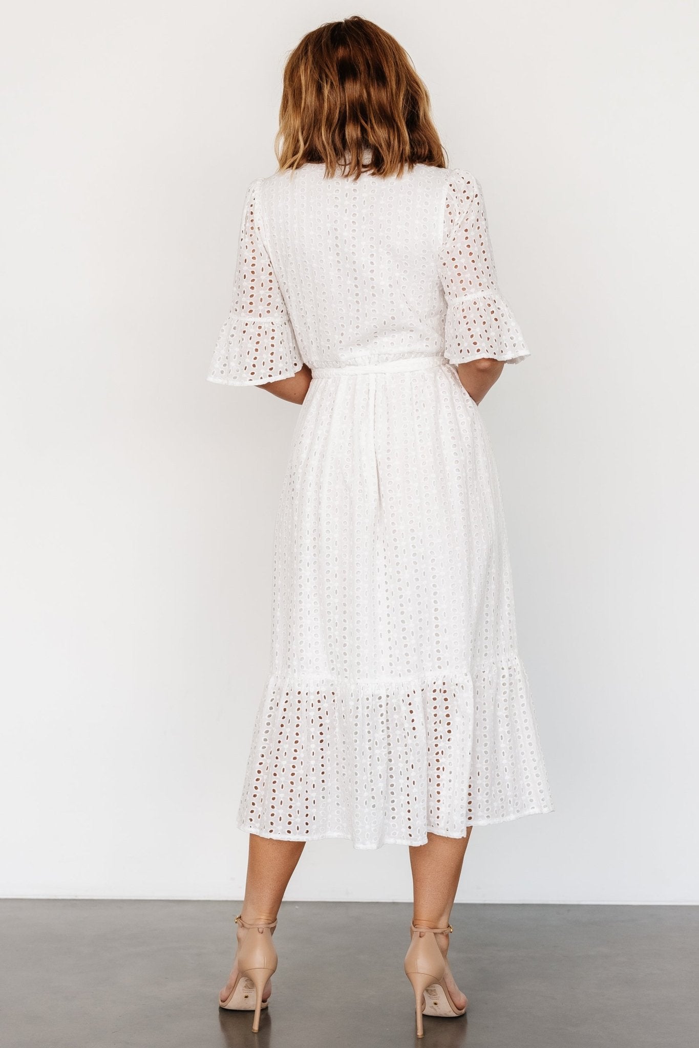 Virginia Eyelet Midi Dress | Off White Cheap Online Online