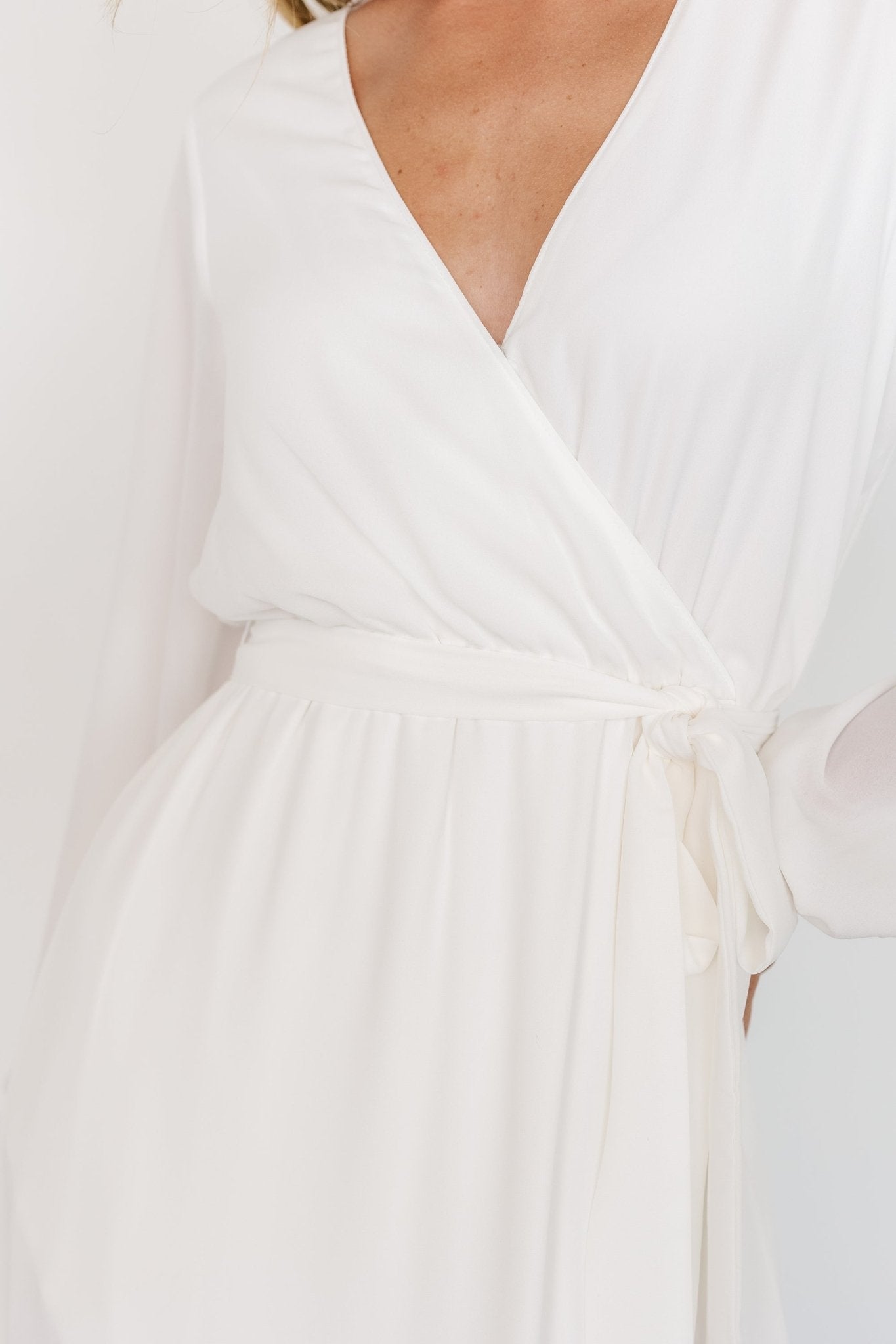 Breanne Faux Wrap Maxi Dress | Off White Discount View