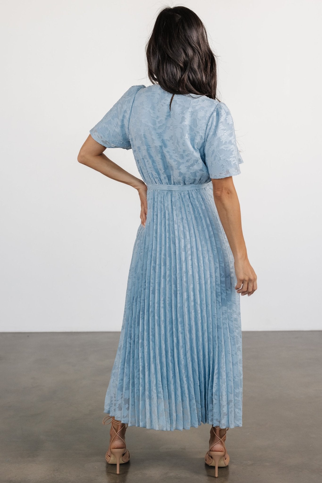 Mindy Pleated Dress | Light Blue Authentic