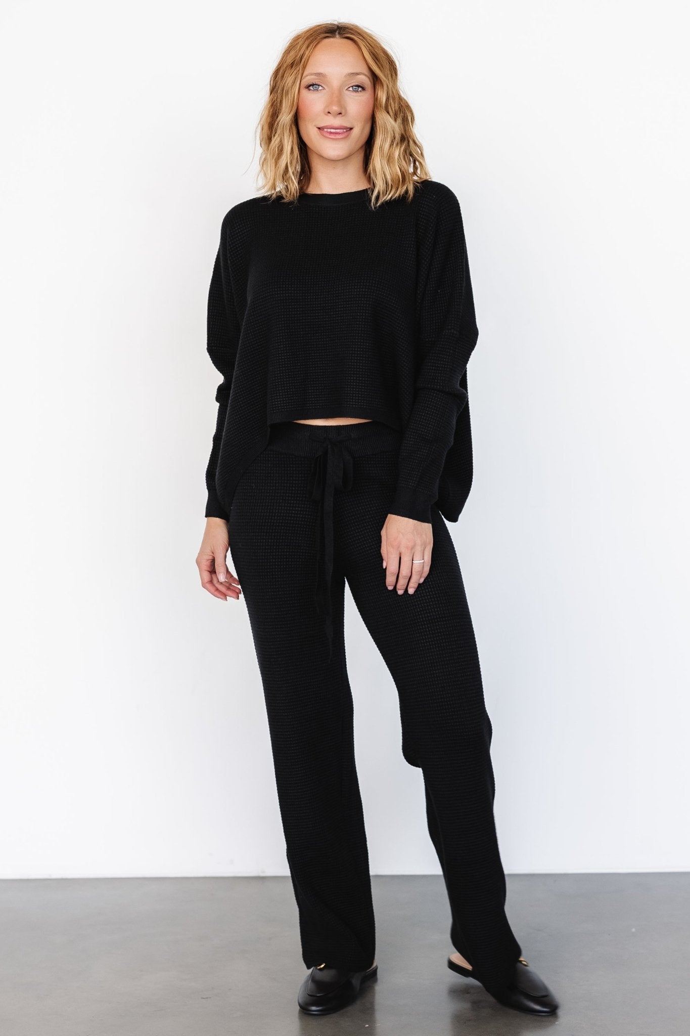 Owen Waffle Pants | Black Buy Cheap Shop