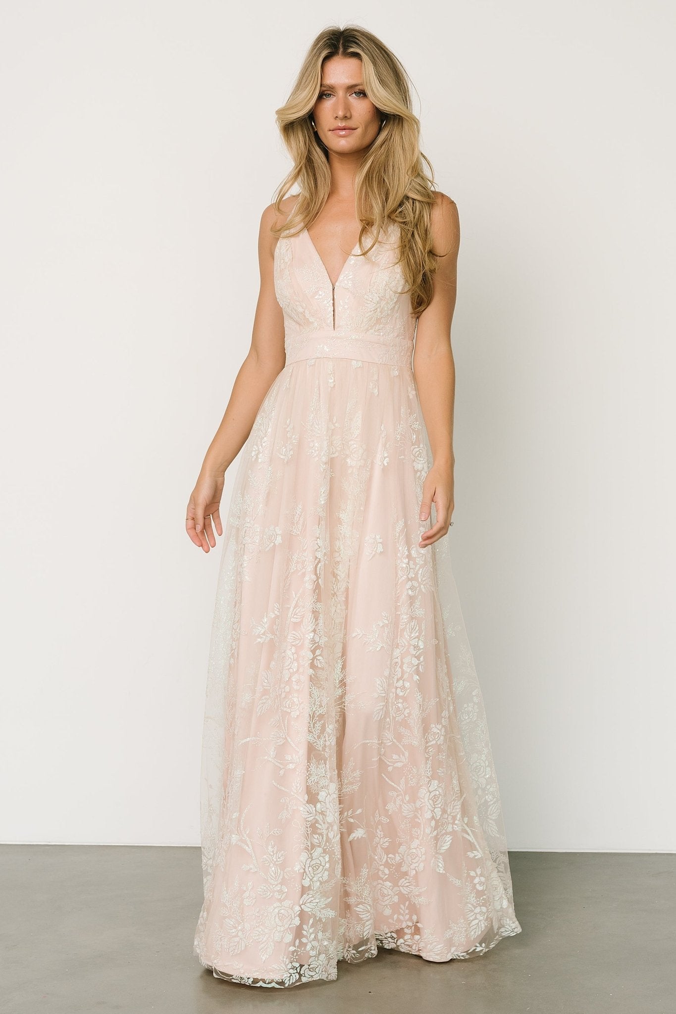 Lucienne Shimmer Maxi Gown | Ivory Cheap For Nice