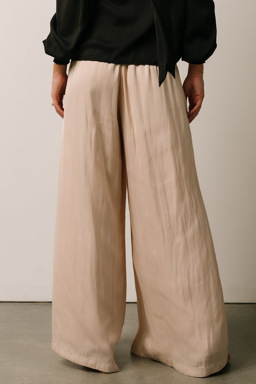 Jayla Palazzo Satin Pant | Champagne Free Shipping Reliable