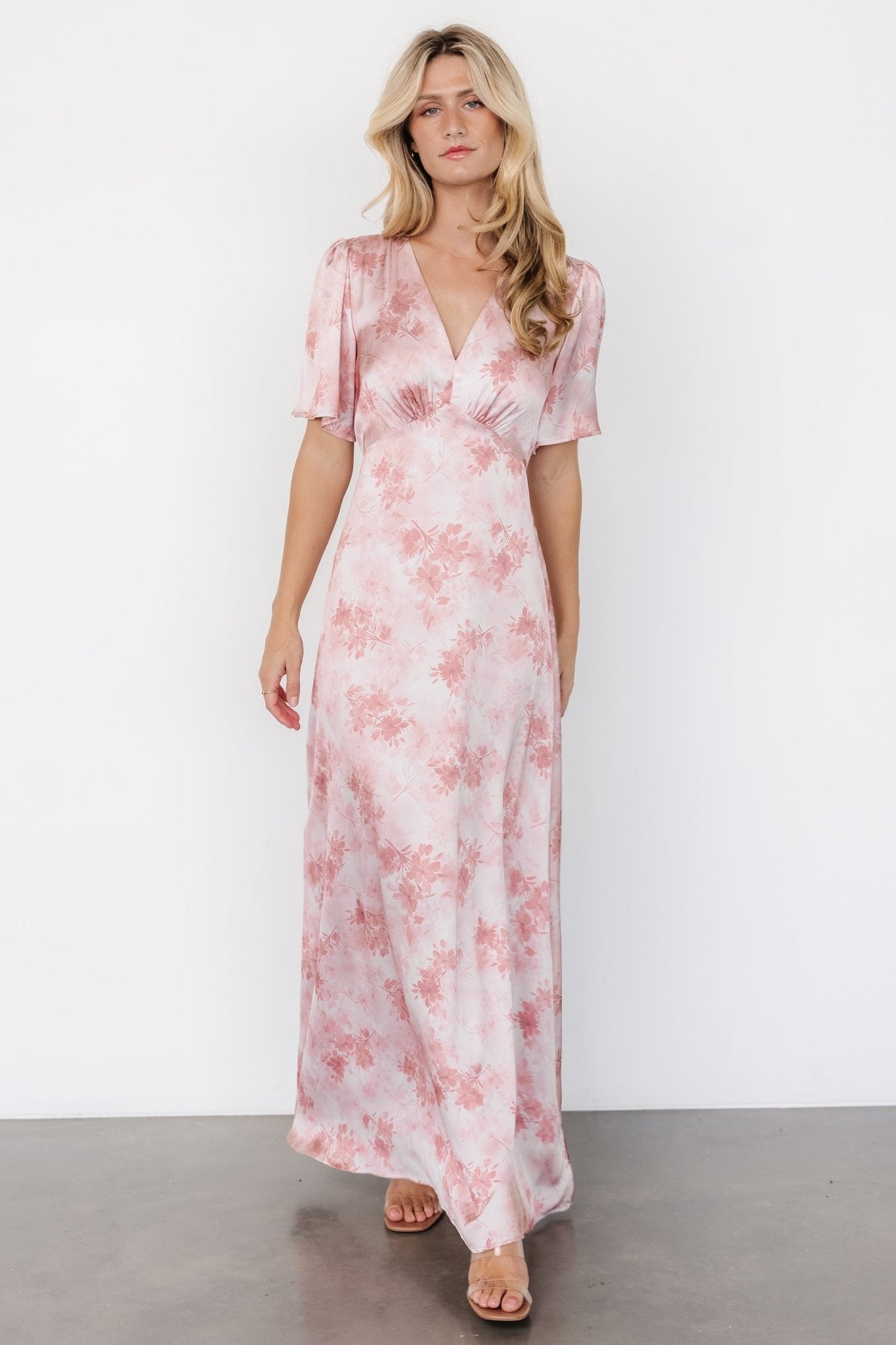 Carmen Maxi Dress | Blush Floral Cheap Sale Ebay