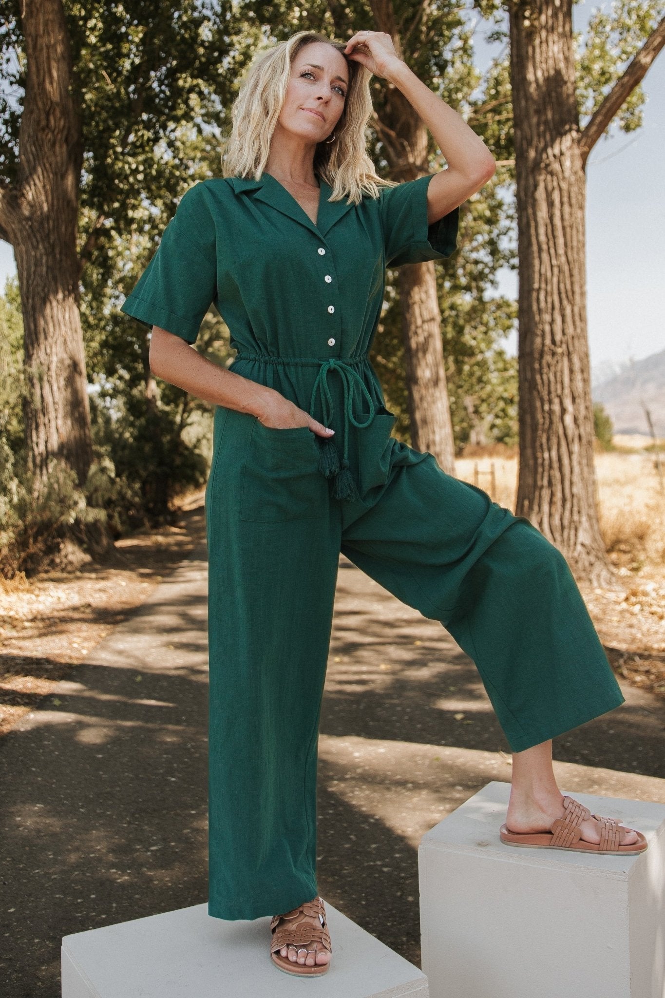 Hemming Jumpsuit | Green Many Kinds Of Online