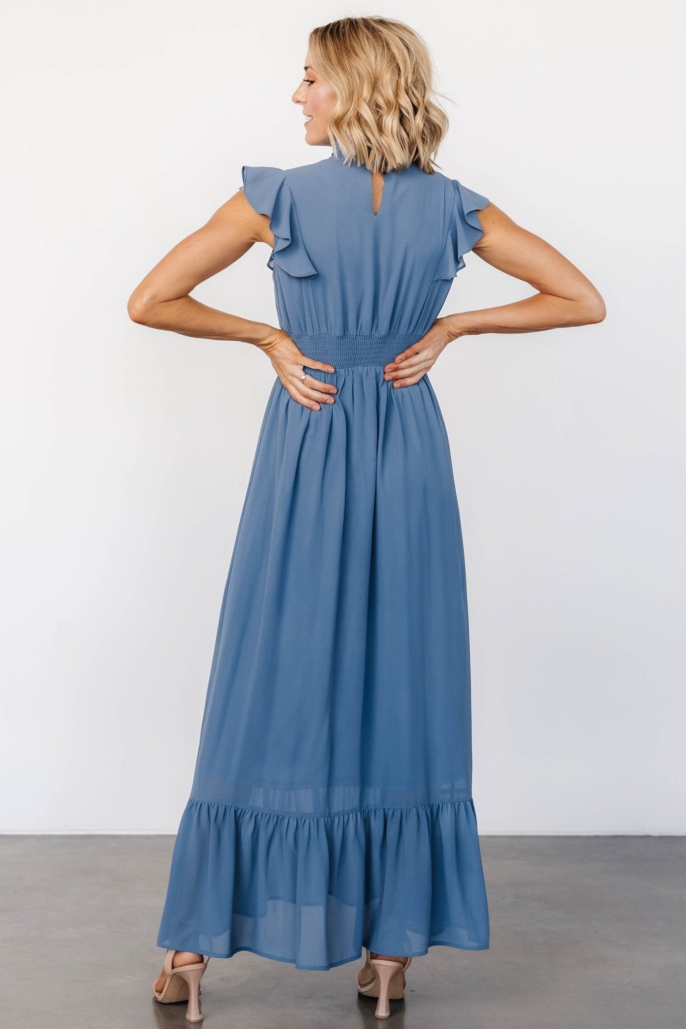 Kearny Ruffle Maxi Dress | Whisper Blue Find Great For Sale