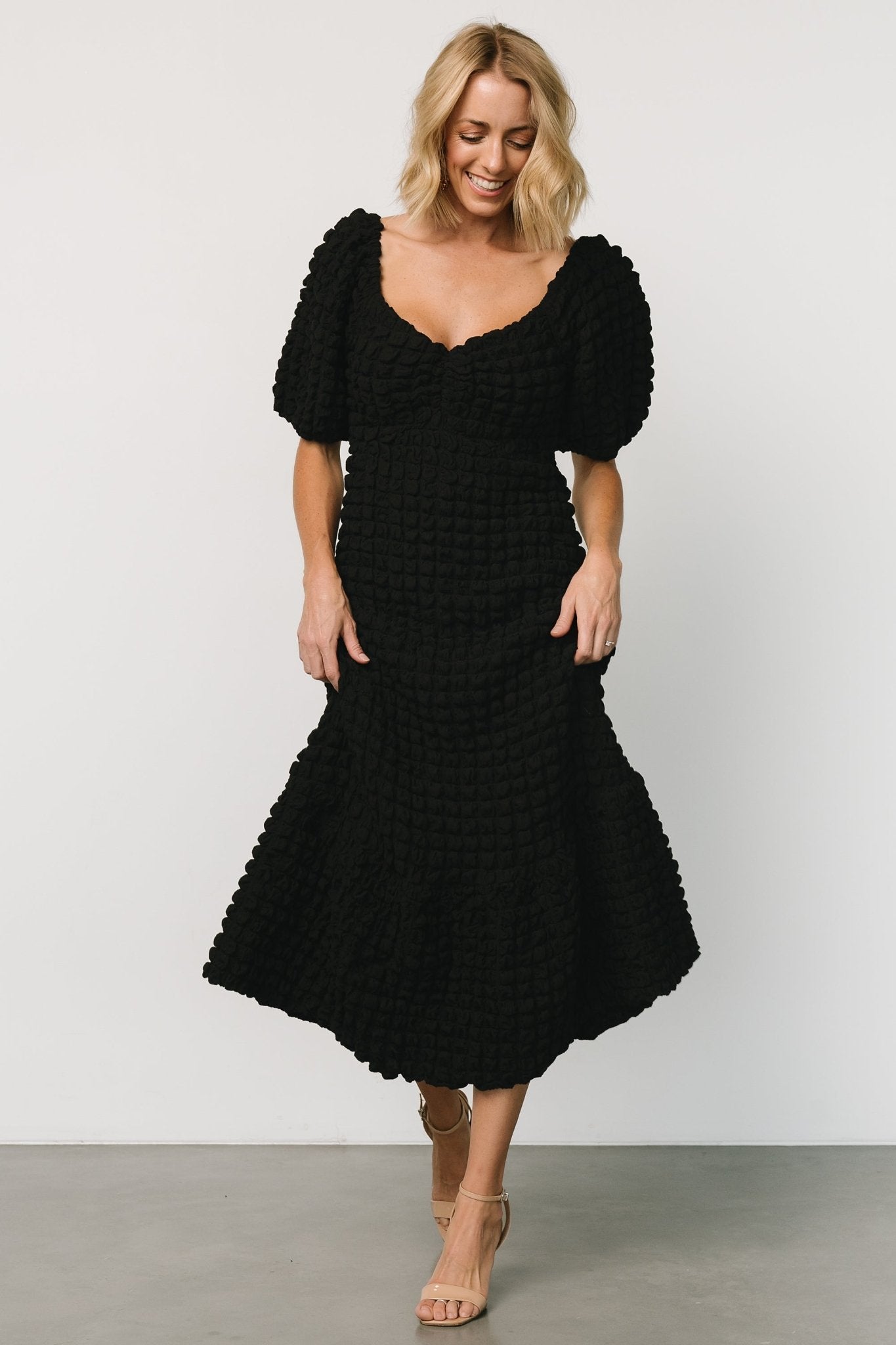 Therese Textured Dress | Black Outlet Exclusive