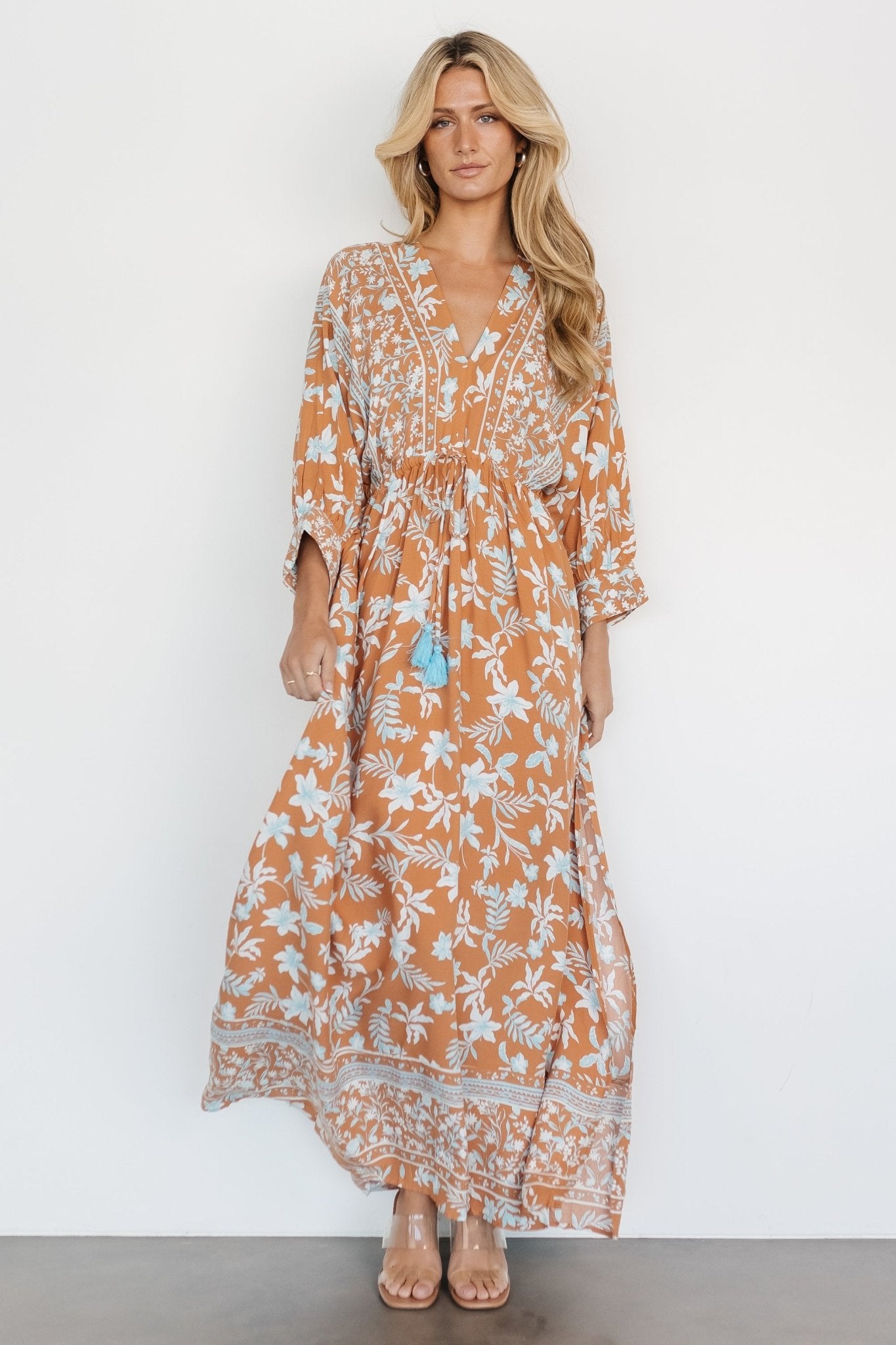 Laken Maxi Dress | Camel Multi Wholesale Pice Cheap Pice