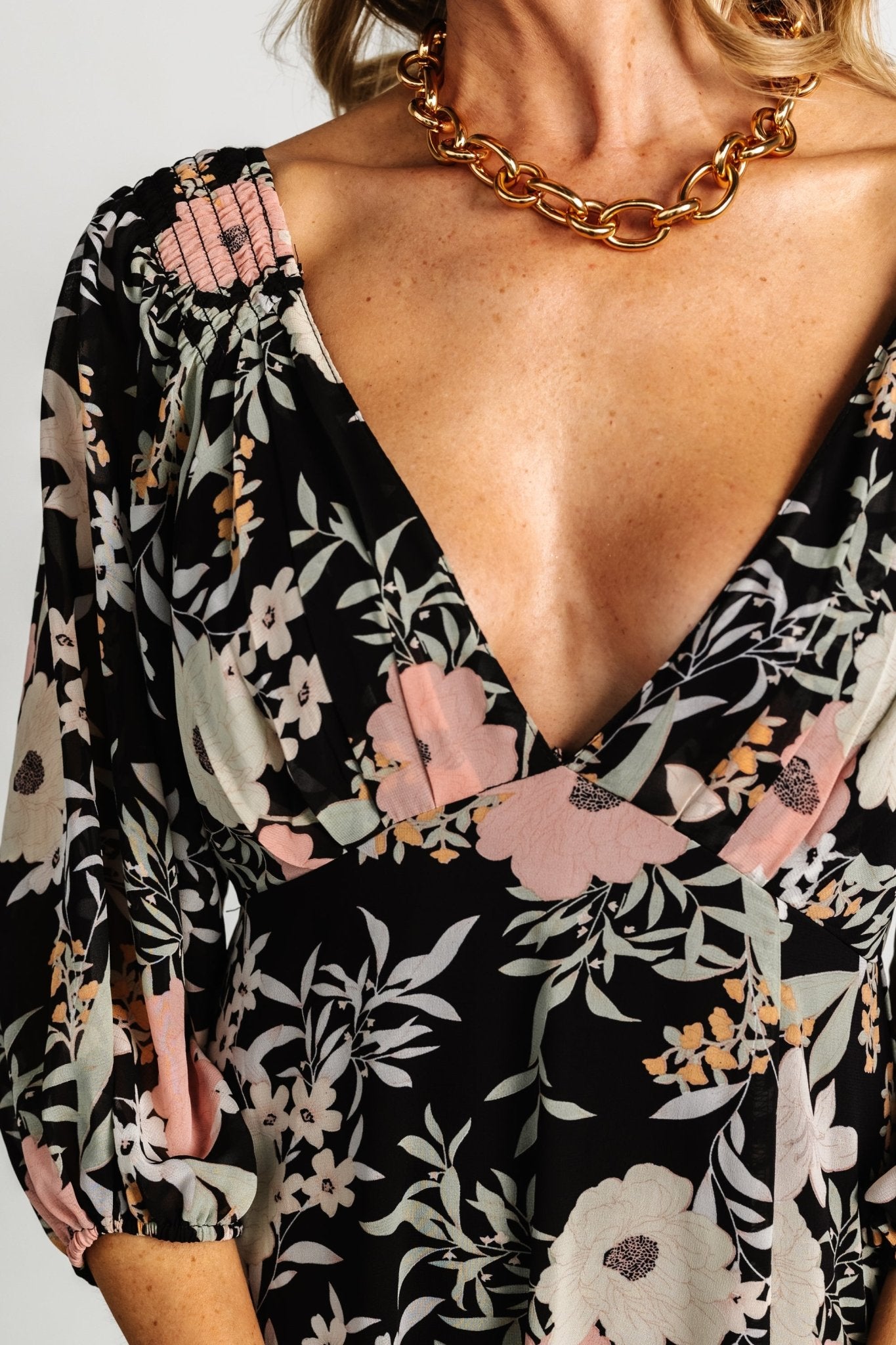 Maisie Maxi Dress | Black Floral Cheap Sale How Much