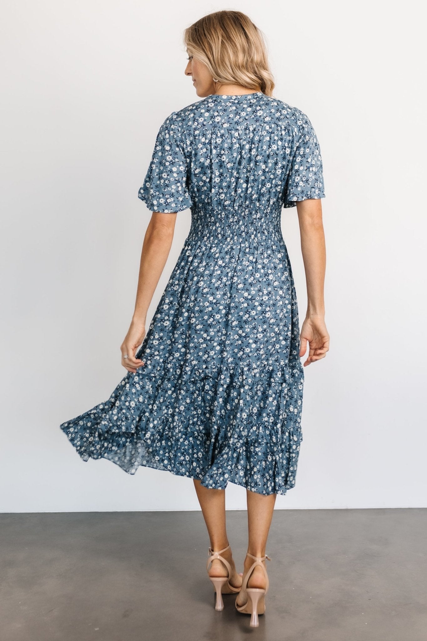 Spell Boho Midi Dress | Blue Floral Online Online Cheap Online