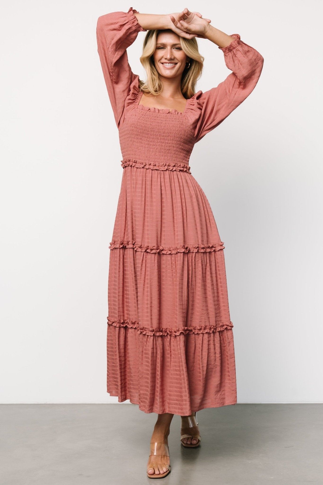 Rowan Tiered Dress | Vintage Rose Cheap Supply