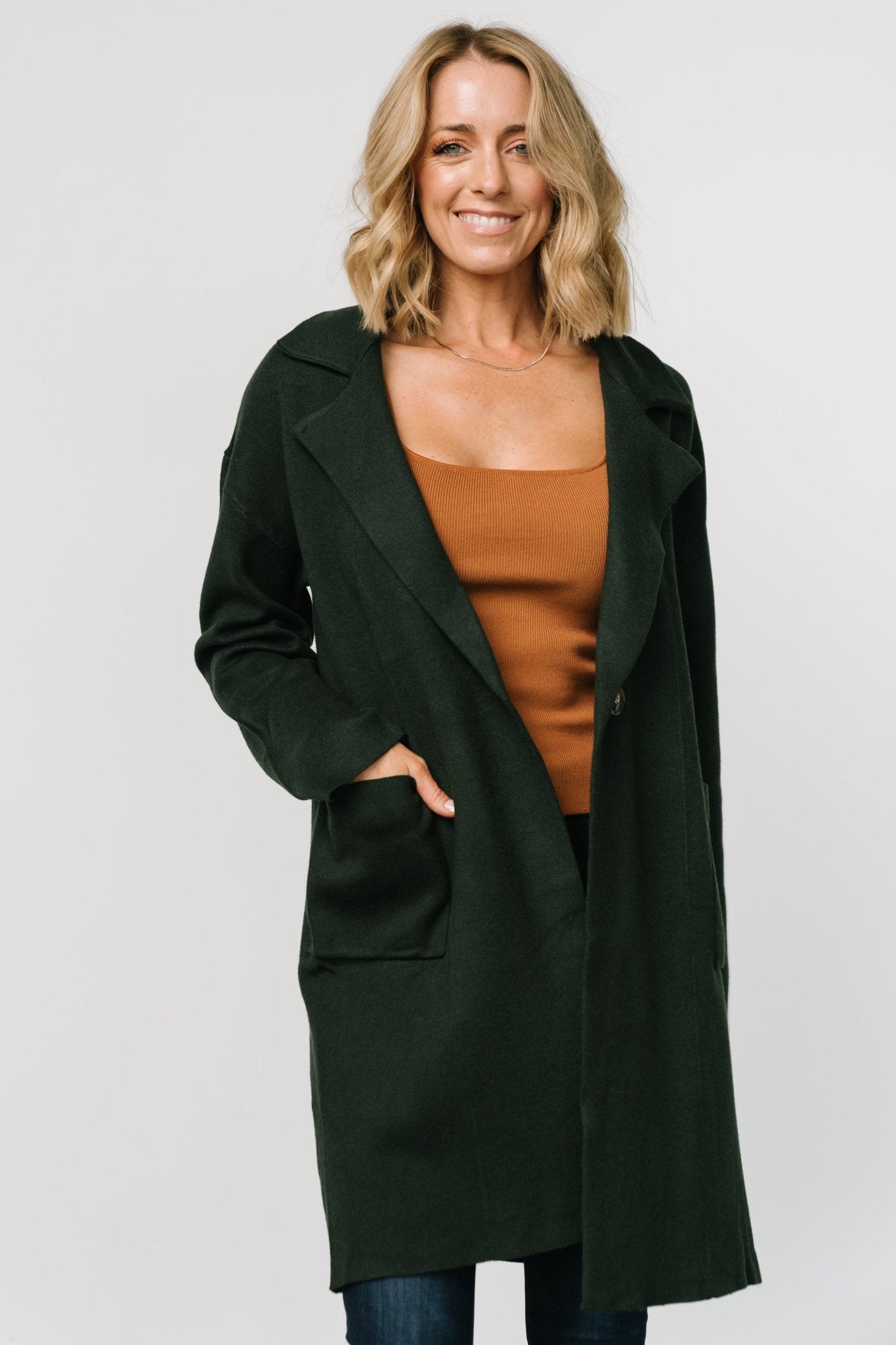 Roland Long Jacket | Dark Green How Much For Sale