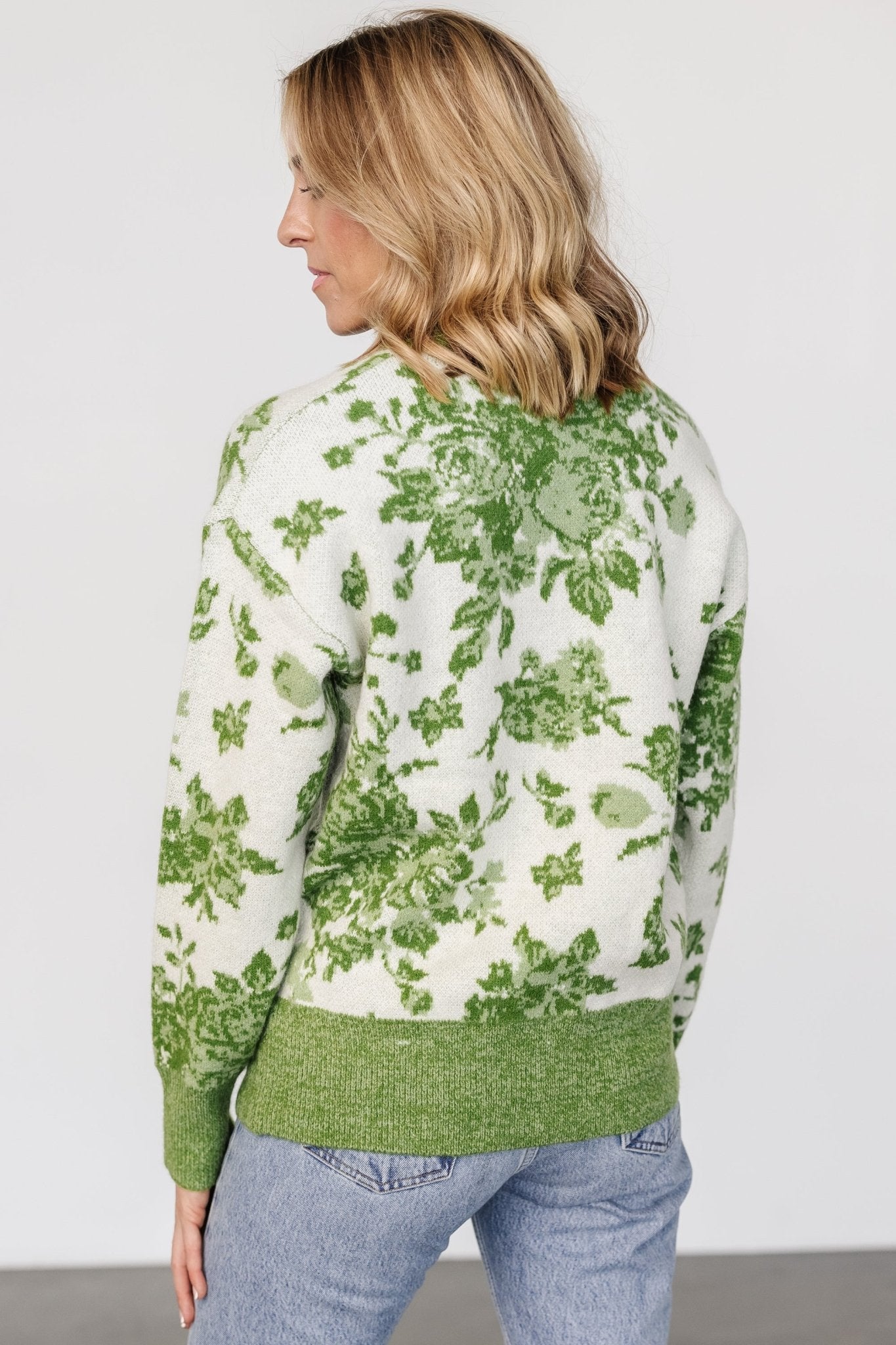 Legend Sweater | Light Green Print Outlet Newest