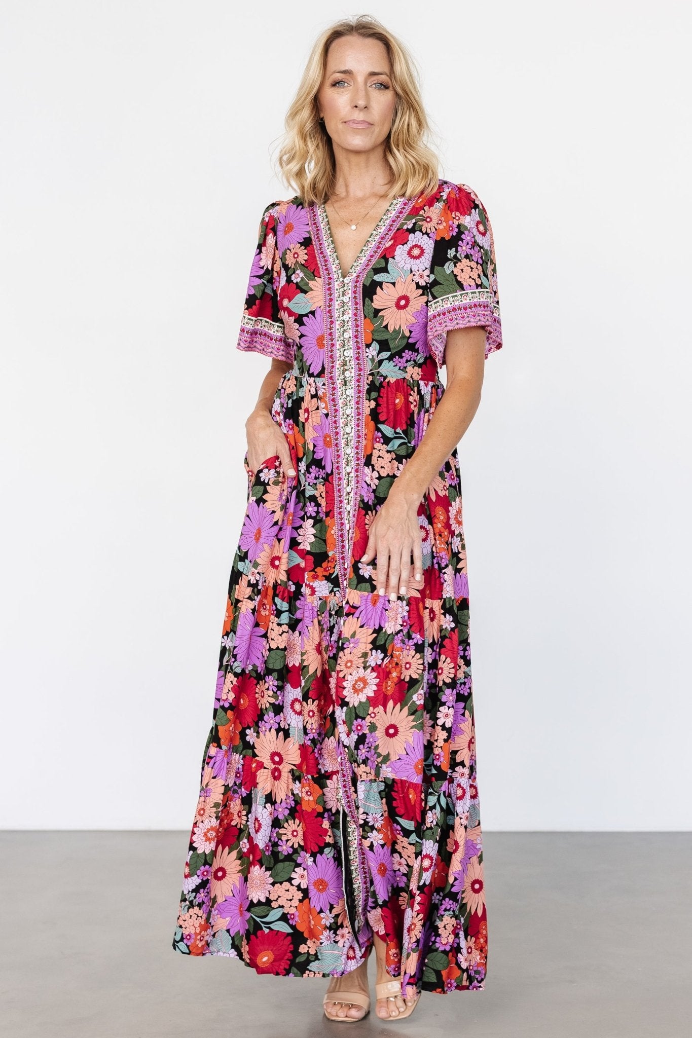 Cheryl Maxi Dress | Black Multi Professional Online