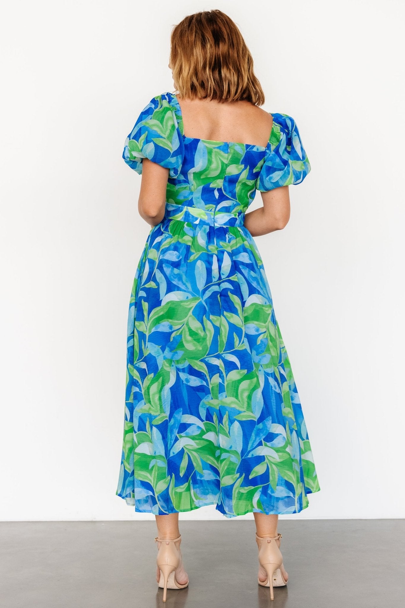 Catalina Midi Dress | Blue + Green Discount Big Discount